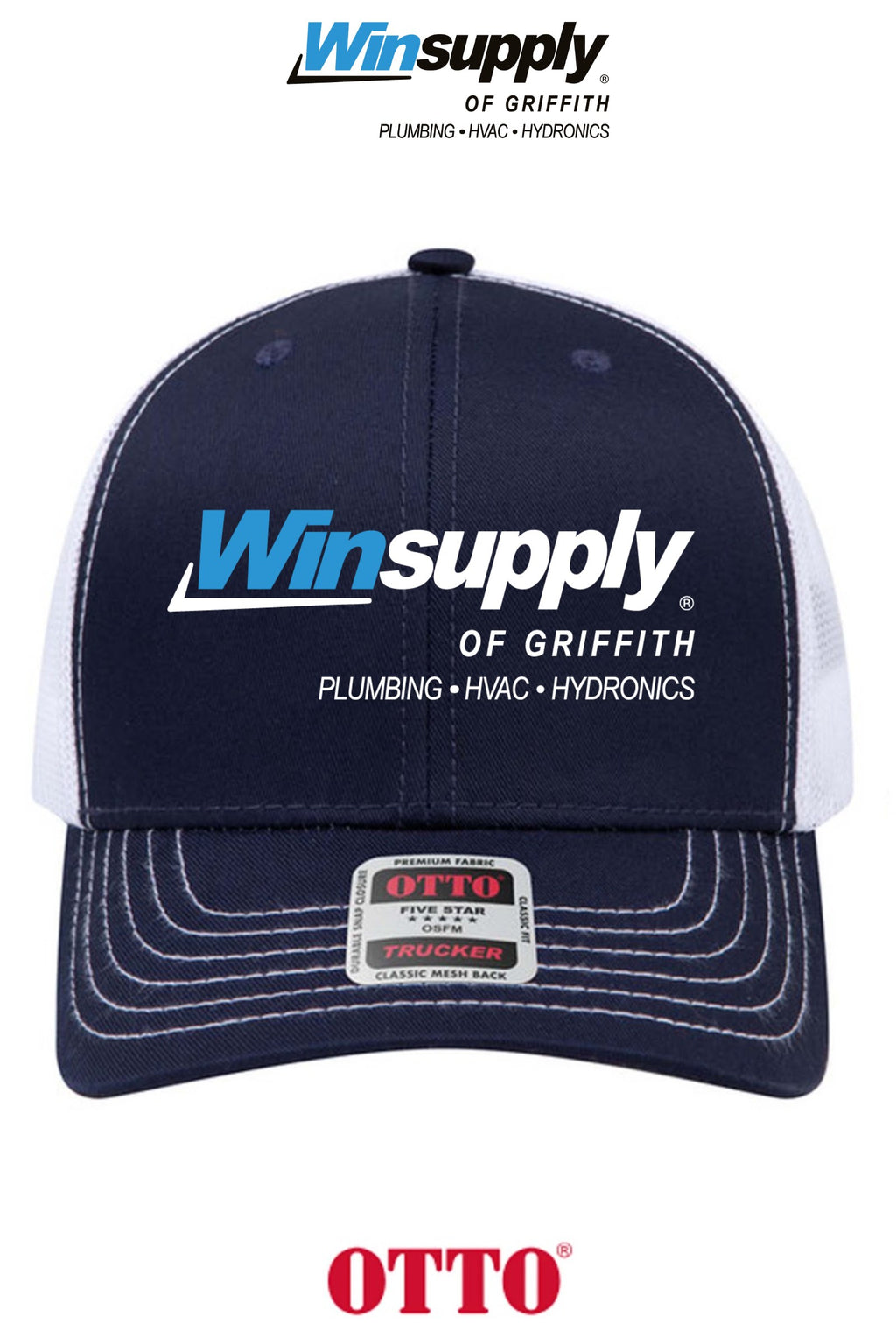 **BULK BUY SPECIAL** OTTO CAP® 6 Panel Mid Profile Mesh Back Trucker Hat - Winsupply of Griffith
