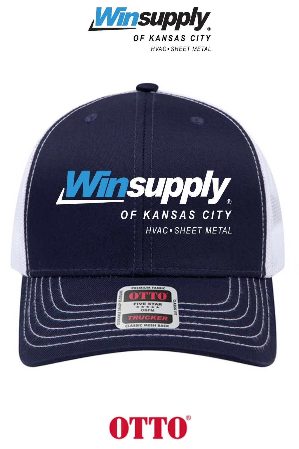 **BULK BUY SPECIAL** OTTO CAP® 6 Panel Mid Profile Mesh Back Trucker Hat - Winsupply of Kansas City