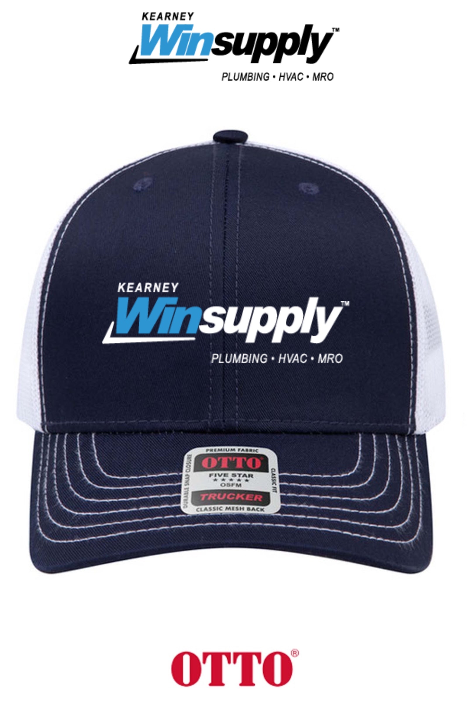 **BULK BUY SPECIAL** OTTO CAP® 6 Panel Mid Profile Mesh Back Trucker Hat - Kearney Winsupply