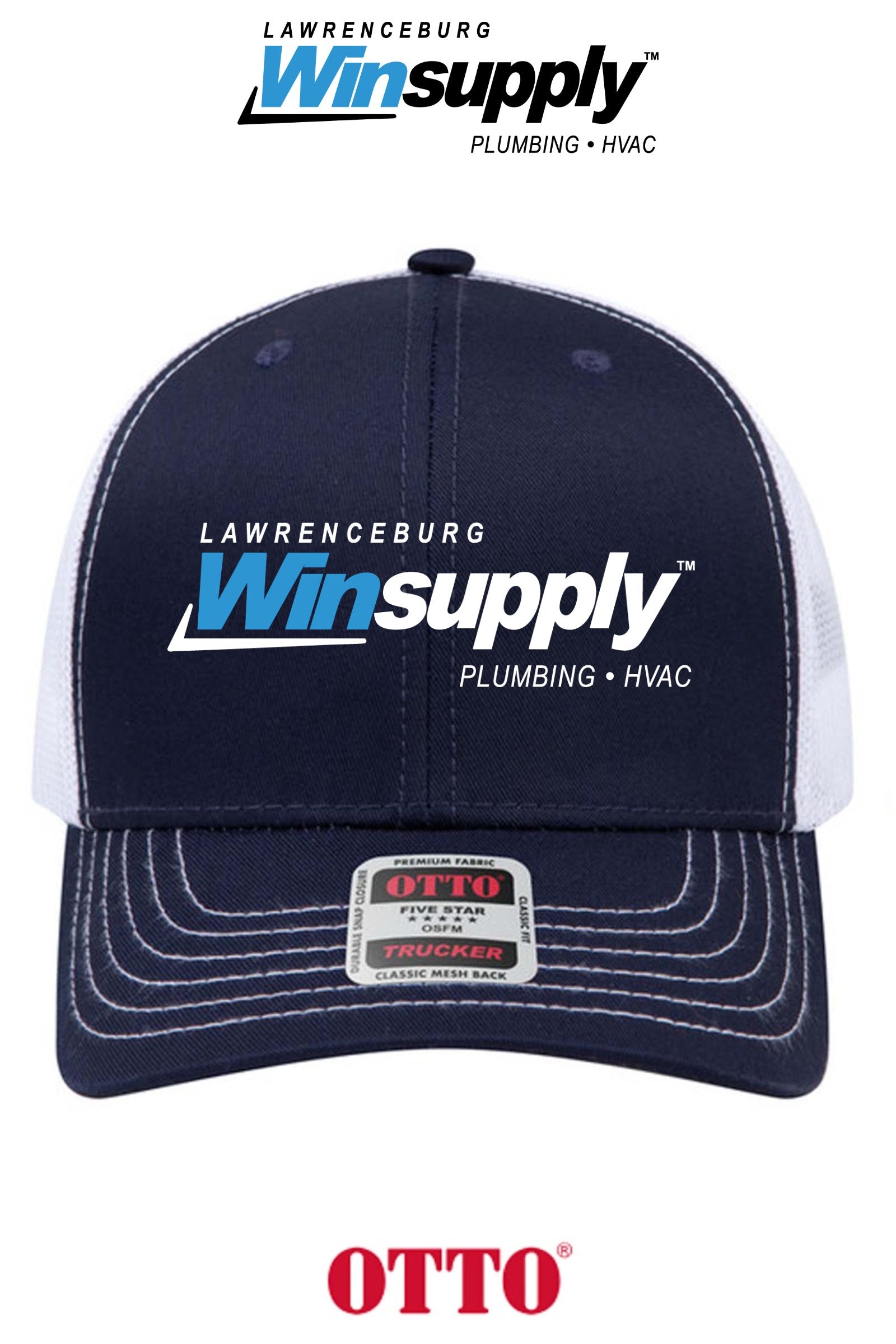 **BULK BUY SPECIAL** OTTO CAP® 6 Panel Mid Profile Mesh Back Trucker Hat - Lawrenceburg Winsupply
