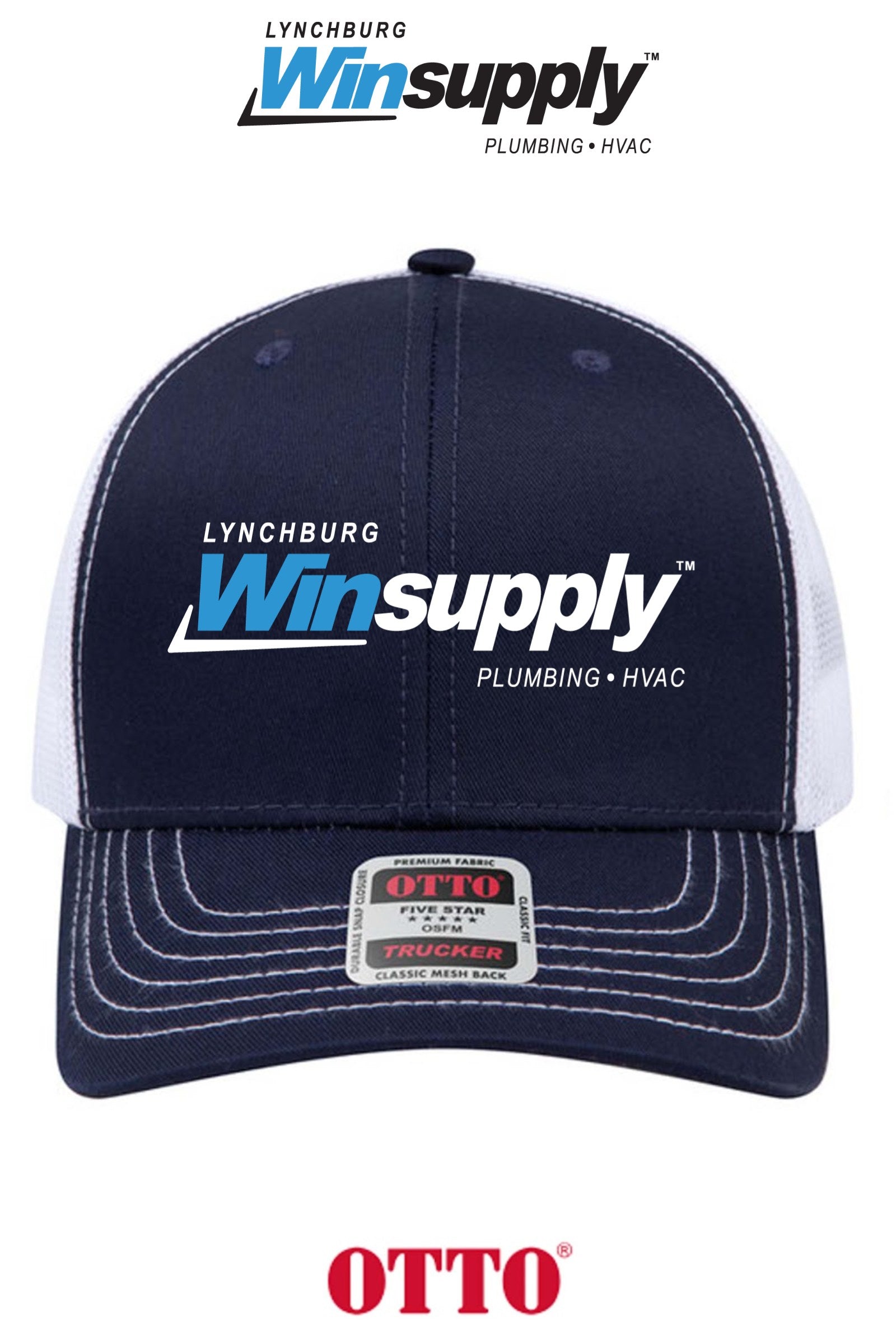 **BULK BUY SPECIAL** OTTO CAP® 6 Panel Mid Profile Mesh Back Trucker Hat - Lynchburg Winsupply