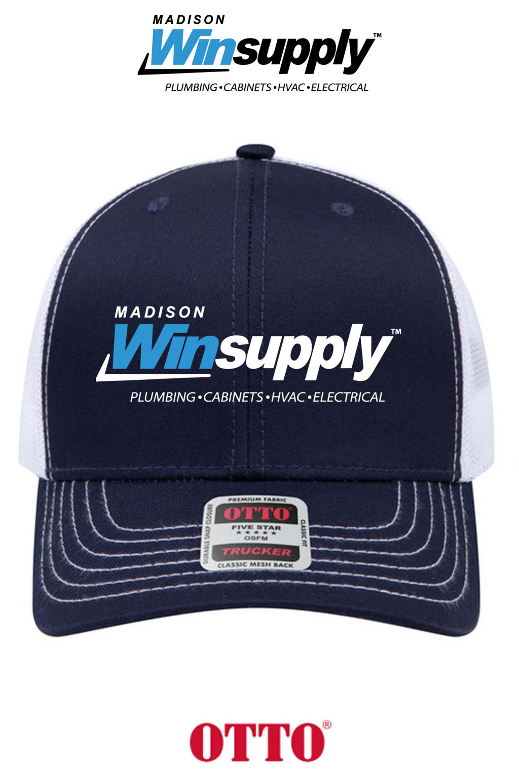 **BULK BUY SPECIAL** OTTO CAP® 6 Panel Mid Profile Mesh Back Trucker Hat - Madison Winsupply