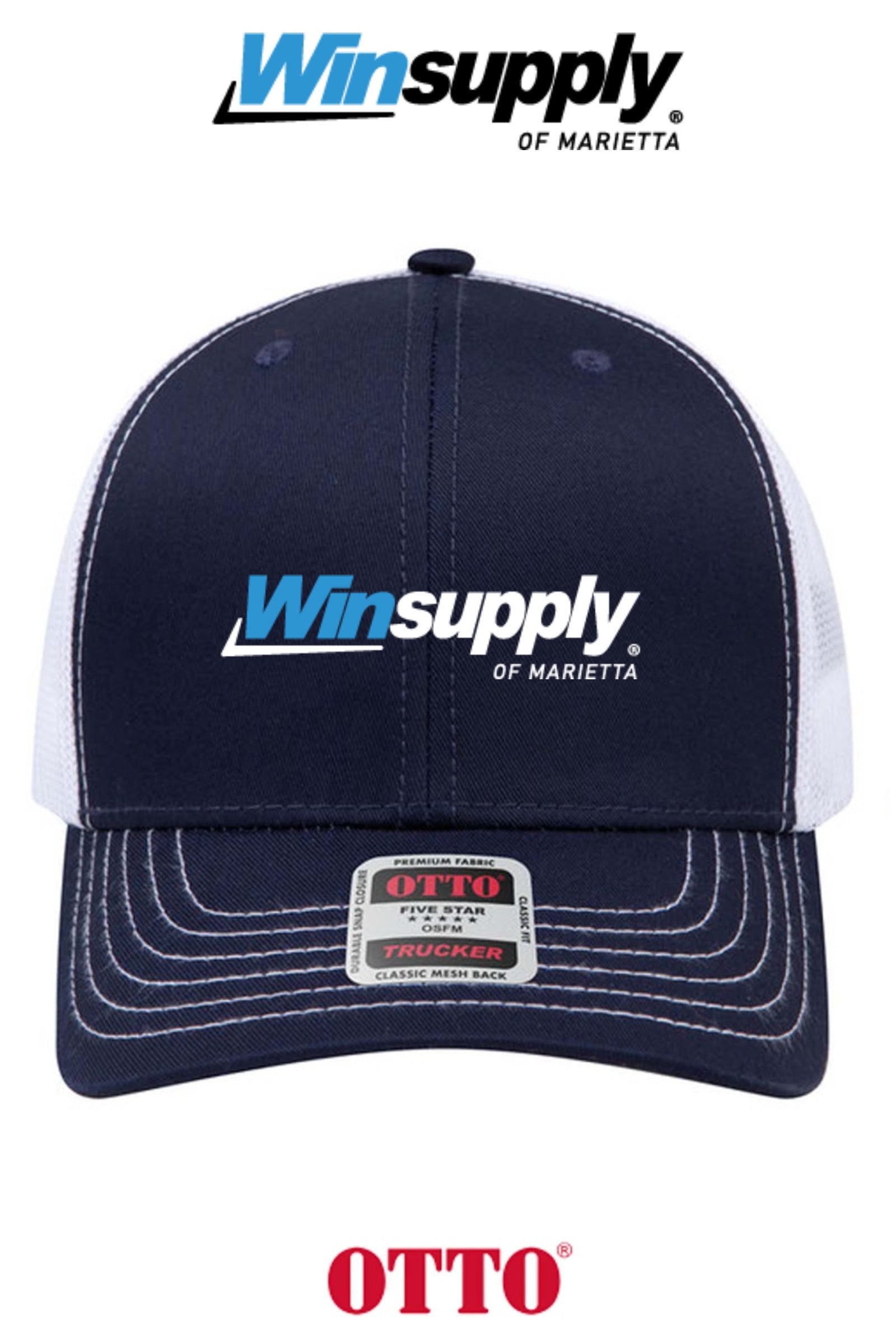 **BULK BUY SPECIAL** OTTO CAP® 6 Panel Mid Profile Mesh Back Trucker Hat - Winsupply of Marietta