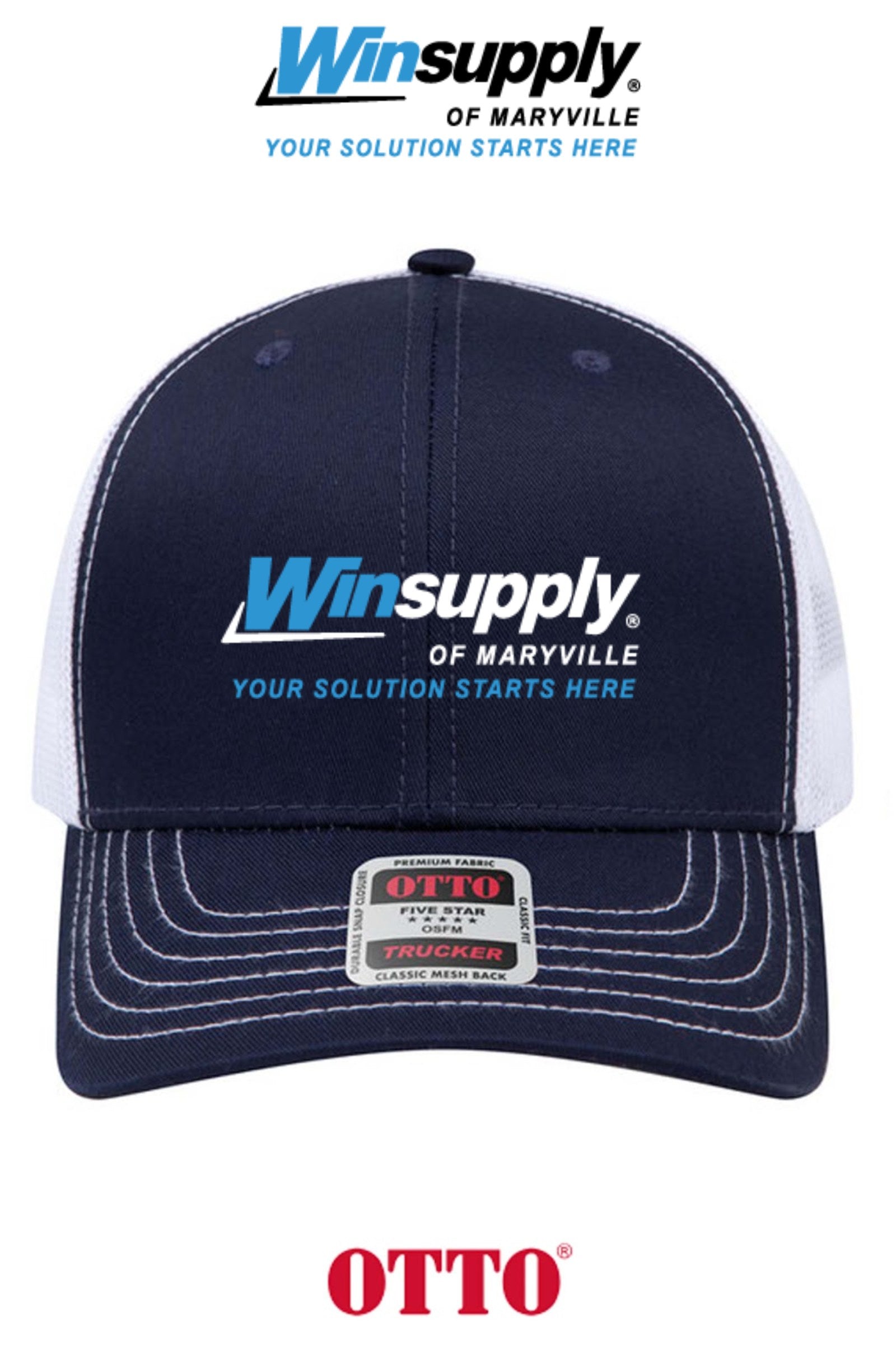 **BULK BUY SPECIAL** OTTO CAP® 6 Panel Mid Profile Mesh Back Trucker Hat - Winsupply of Maryville
