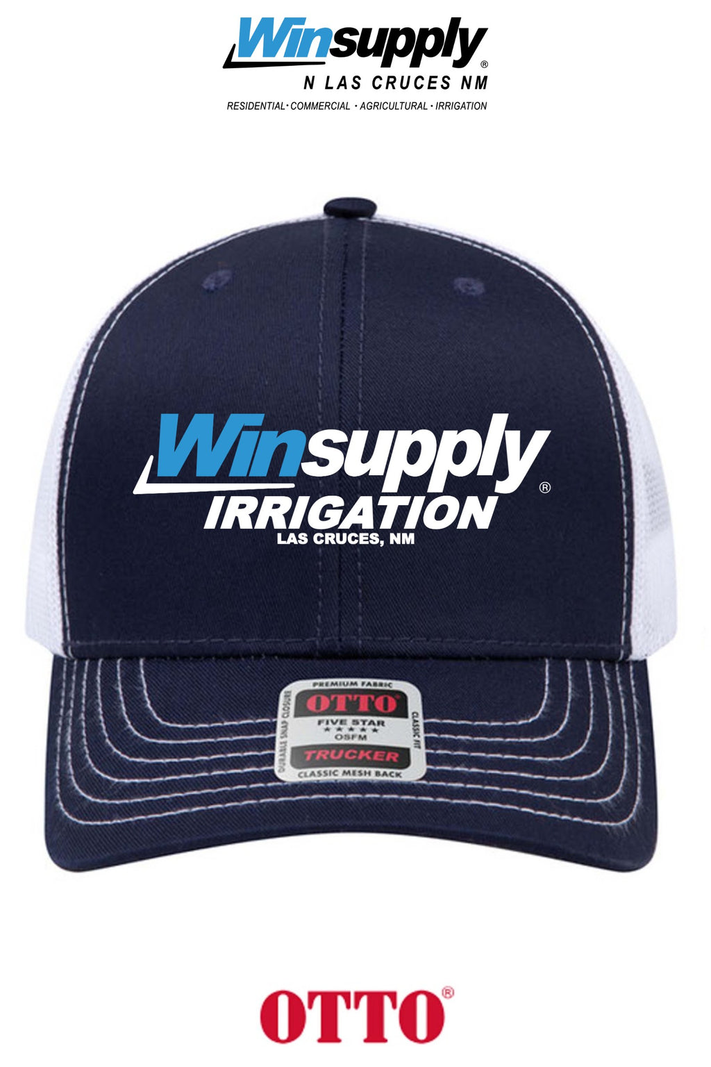 **BULK BUY SPECIAL** OTTO CAP® 6 Panel Mid Profile Mesh Back Trucker Hat - Winsupply N Las Cruces NM
