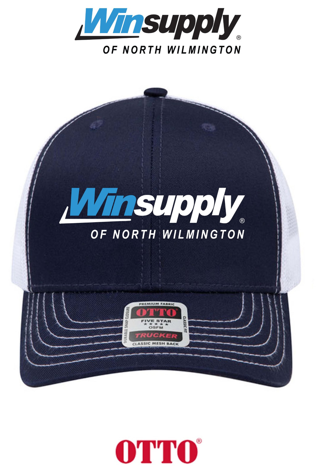 **BULK BUY SPECIAL** OTTO CAP® 6 Panel Mid Profile Mesh Back Trucker Hat - Winsupply N Wilmington NC