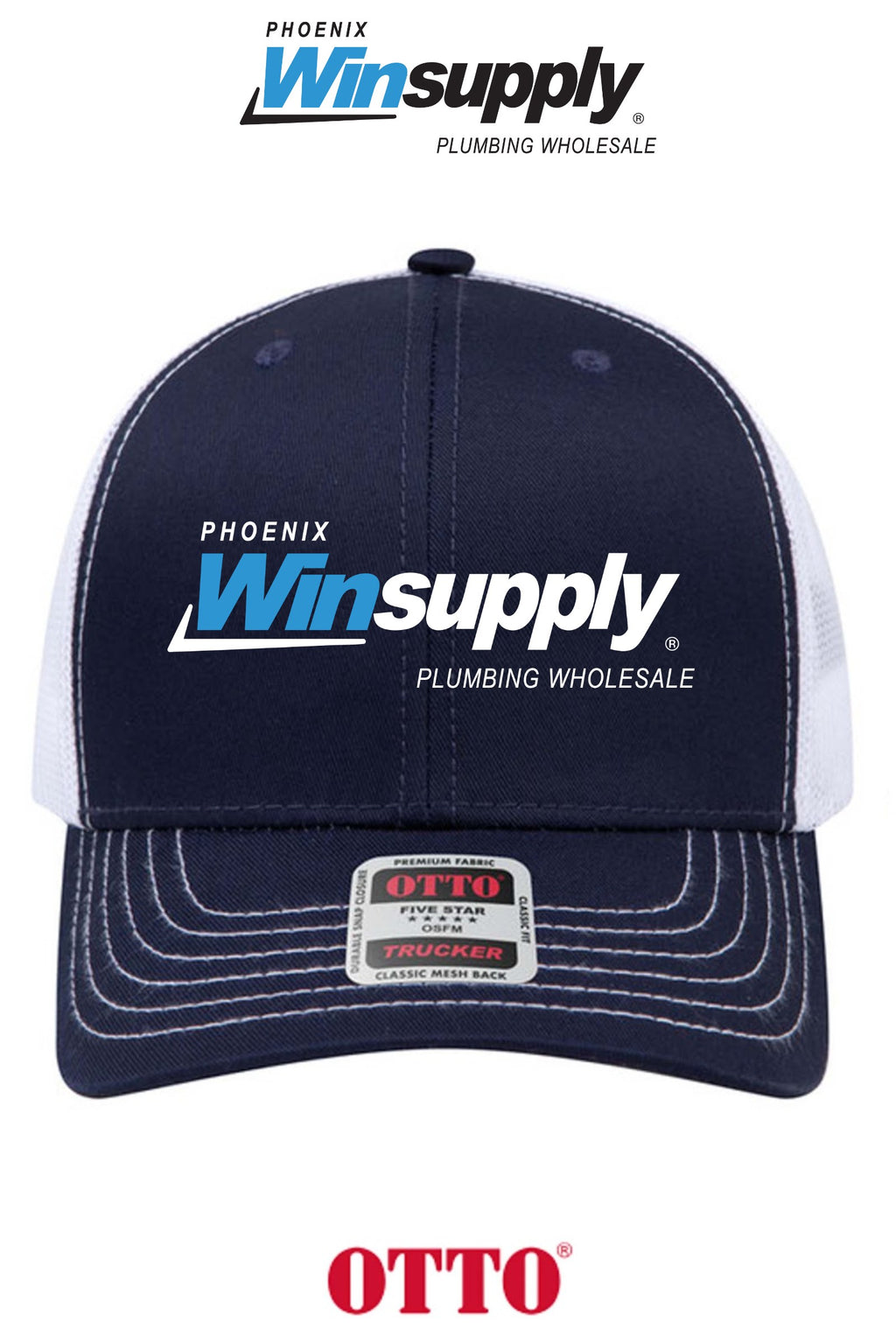 **BULK BUY SPECIAL** OTTO CAP® 6 Panel Mid Profile Mesh Back Trucker Hat - Phoenix Winsupply