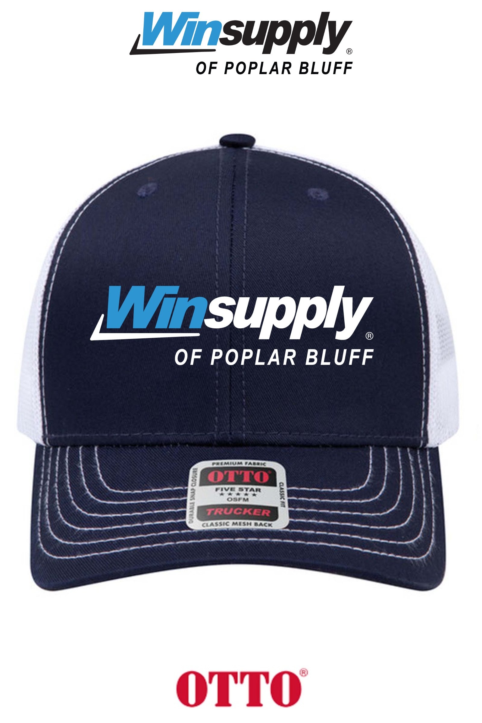 **BULK BUY SPECIAL** OTTO CAP® 6 Panel Mid Profile Mesh Back Trucker Hat - Winsupply of Poplar Bluff