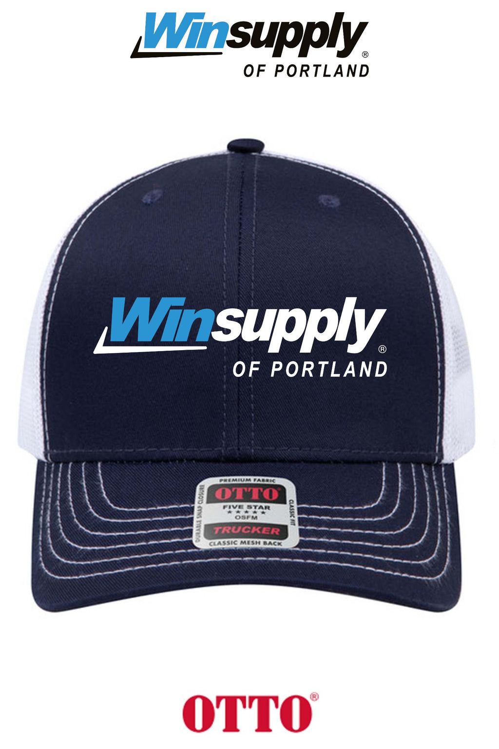 **BULK BUY SPECIAL** OTTO CAP® 6 Panel Mid Profile Mesh Back Trucker Hat - Winsupply of Portland