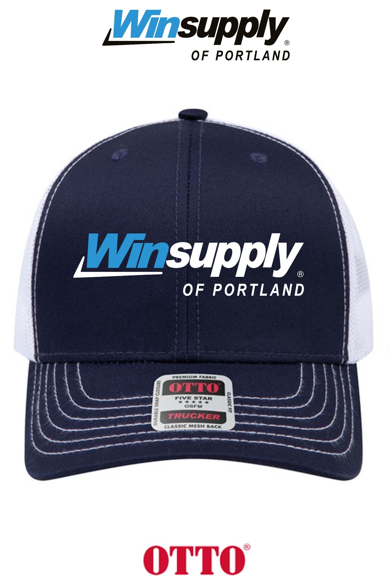 **BULK BUY SPECIAL** OTTO CAP® 6 Panel Mid Profile Mesh Back Trucker Hat - Winsupply of Portland
