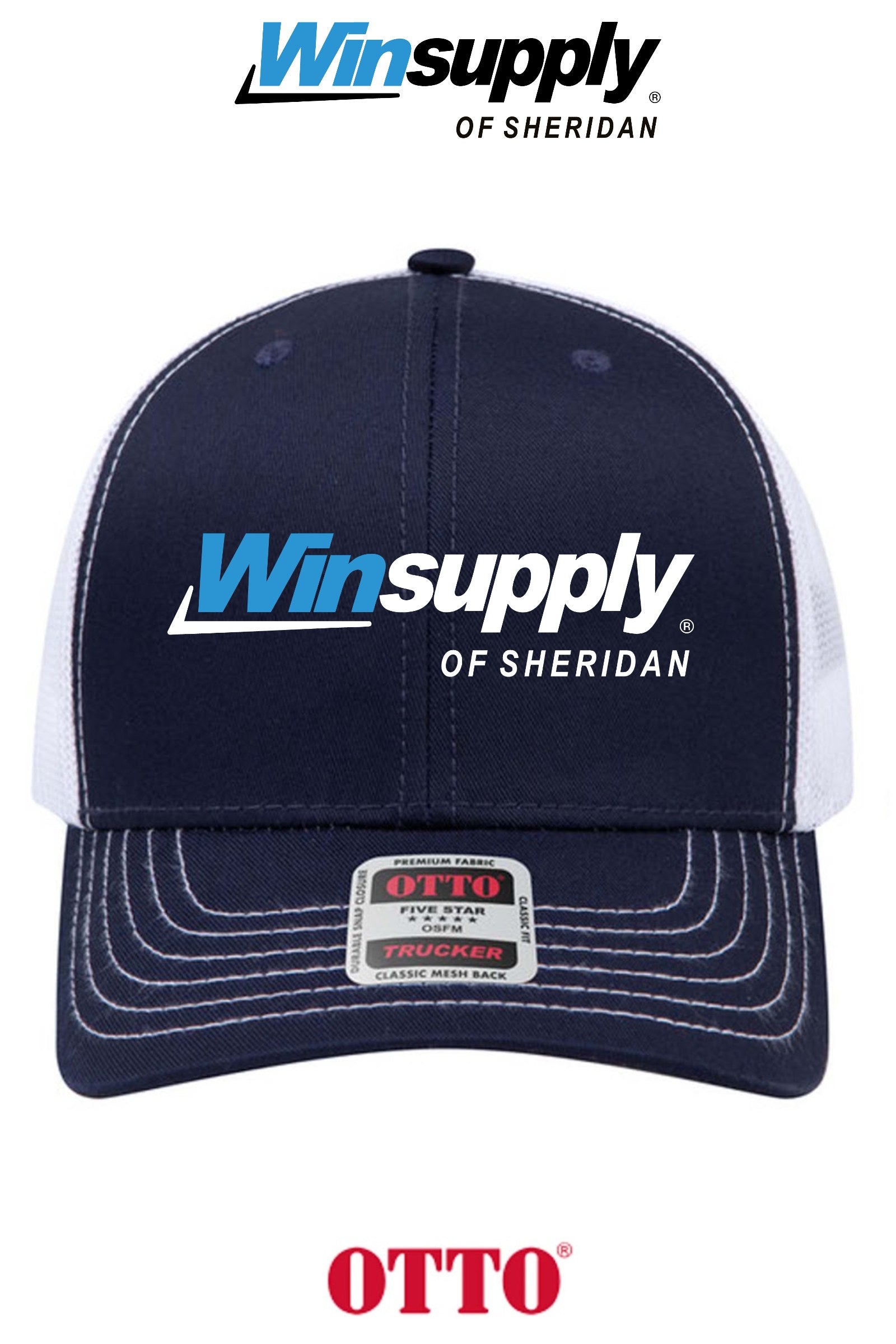 **BULK BUY SPECIAL** OTTO CAP® 6 Panel Mid Profile Mesh Back Trucker Hat - Winsupply of Sheridan