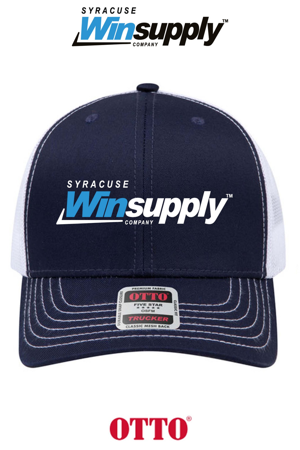 **BULK BUY SPECIAL** OTTO CAP® 6 Panel Mid Profile Mesh Back Trucker Hat - Syracuse Winsupply