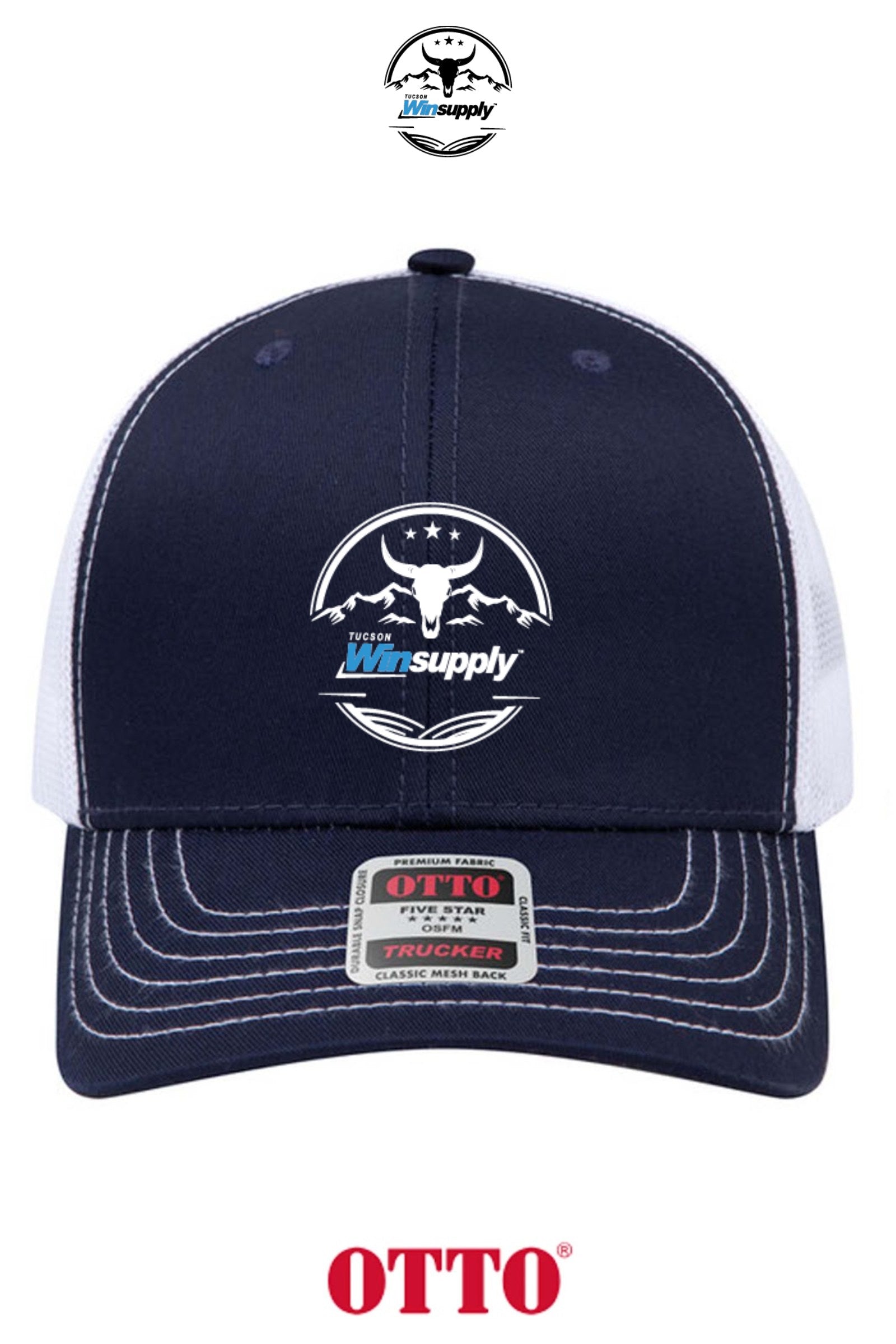 **BULK BUY SPECIAL** OTTO CAP® 6 Panel Mid Profile Mesh Back Trucker Hat - Winsupply Tucson AZ