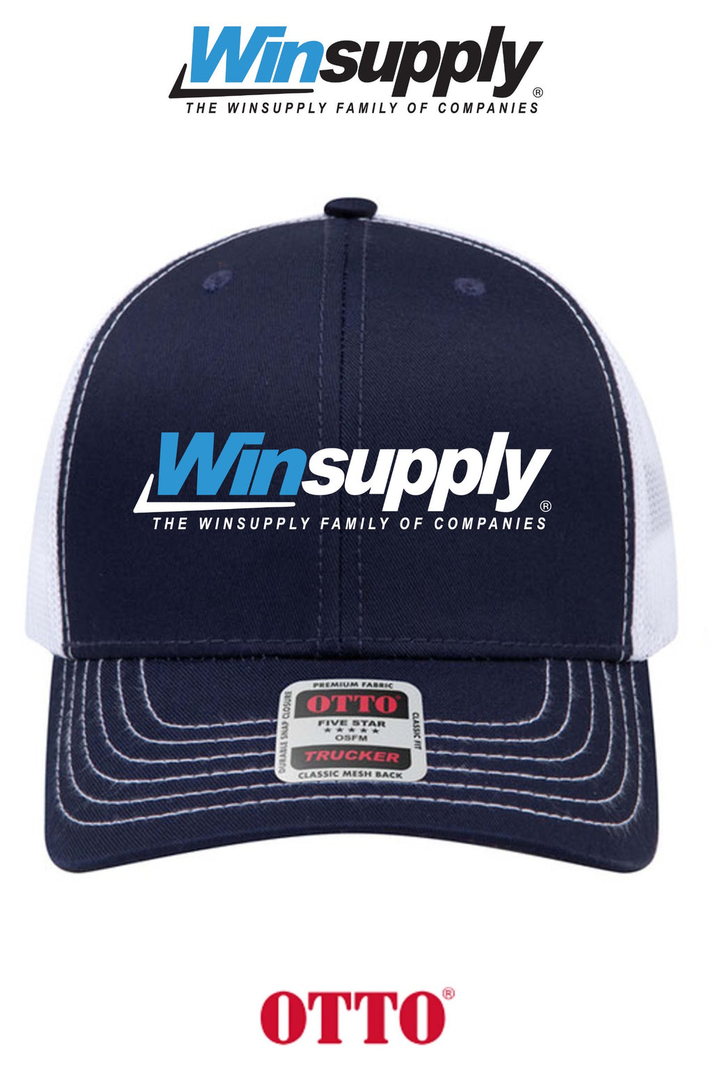 **BULK BUY SPECIAL** OTTO CAP® 6 Panel Mid Profile Mesh Back Trucker Hat - Winsupply of West Hartford