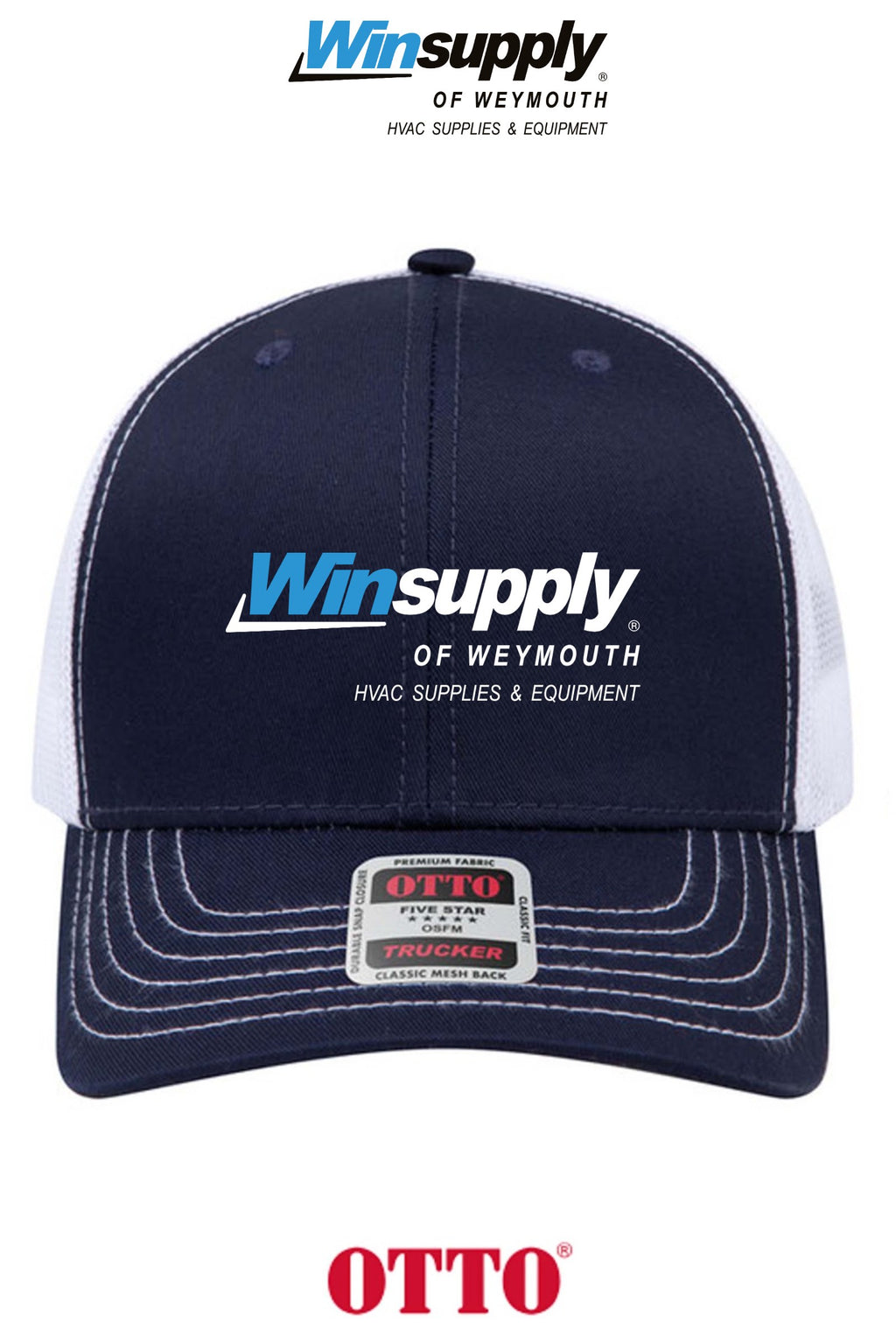 **BULK BUY SPECIAL** OTTO CAP® 6 Panel Mid Profile Mesh Back Trucker Hat - Winsupply of Weymouth