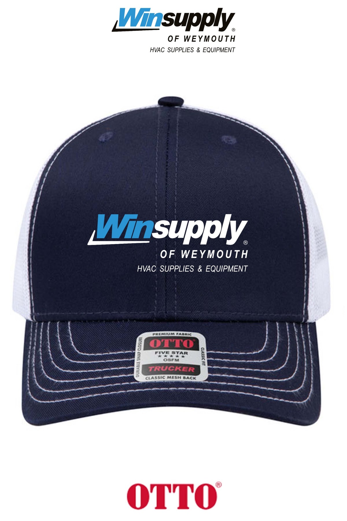 **BULK BUY SPECIAL** OTTO CAP® 6 Panel Mid Profile Mesh Back Trucker Hat - Winsupply of Weymouth