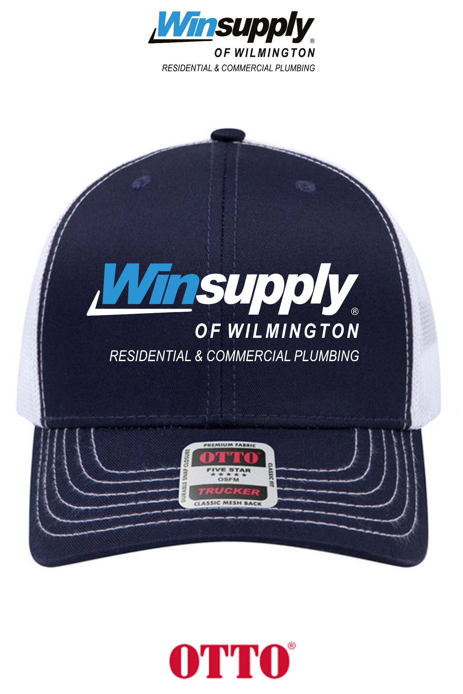 **BULK BUY SPECIAL** OTTO CAP® 6 Panel Mid Profile Mesh Back Trucker Hat - Winsupply of Wilmington