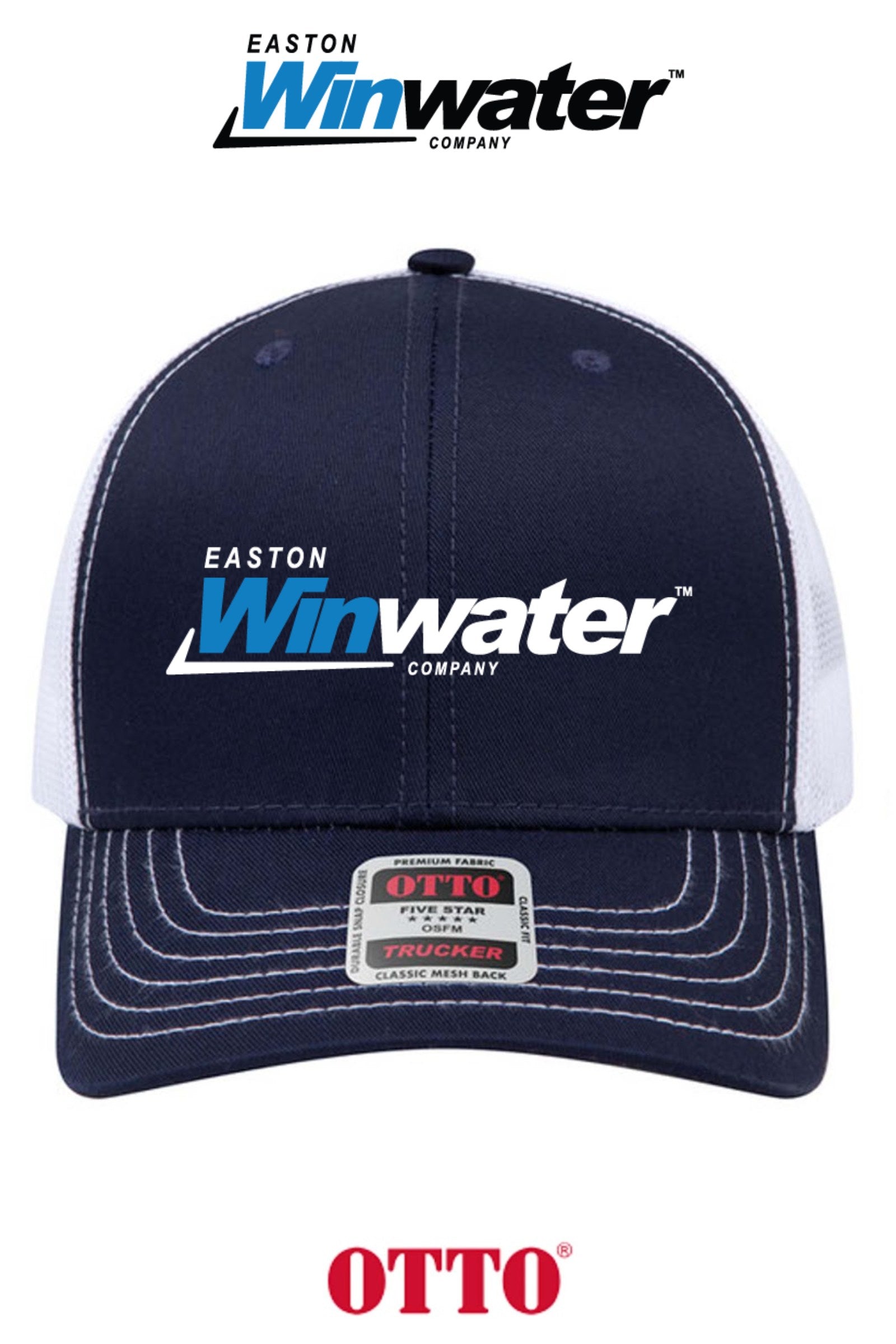 **BULK BUY SPECIAL** OTTO CAP® 6 Panel Mid Profile Mesh Back Trucker Hat - Easton Winwater