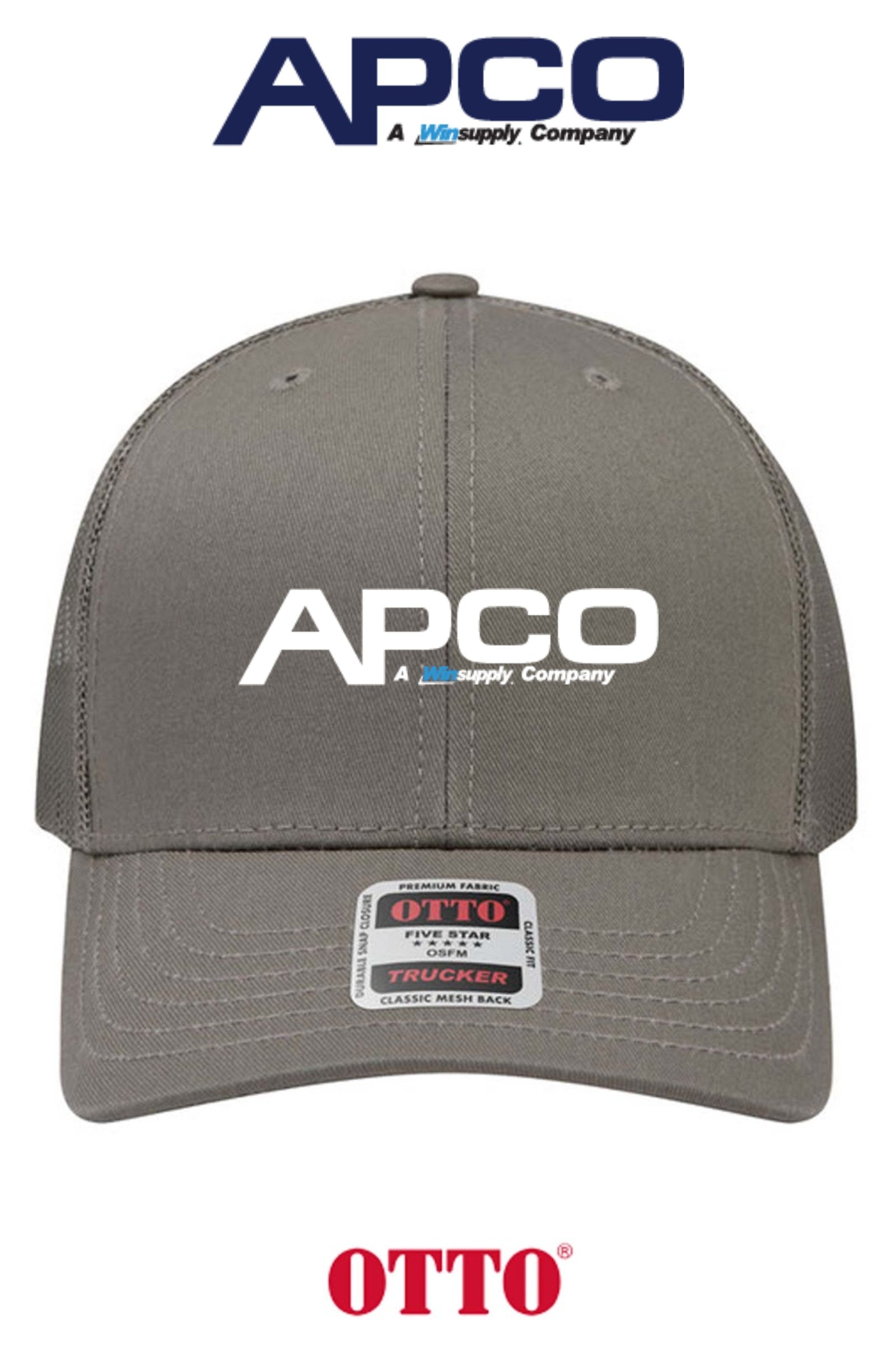 **BULK BUY SPECIAL** OTTO CAP® 6 Panel Mid Profile Mesh Back Trucker Hat - APCO Supply - Indianapolis