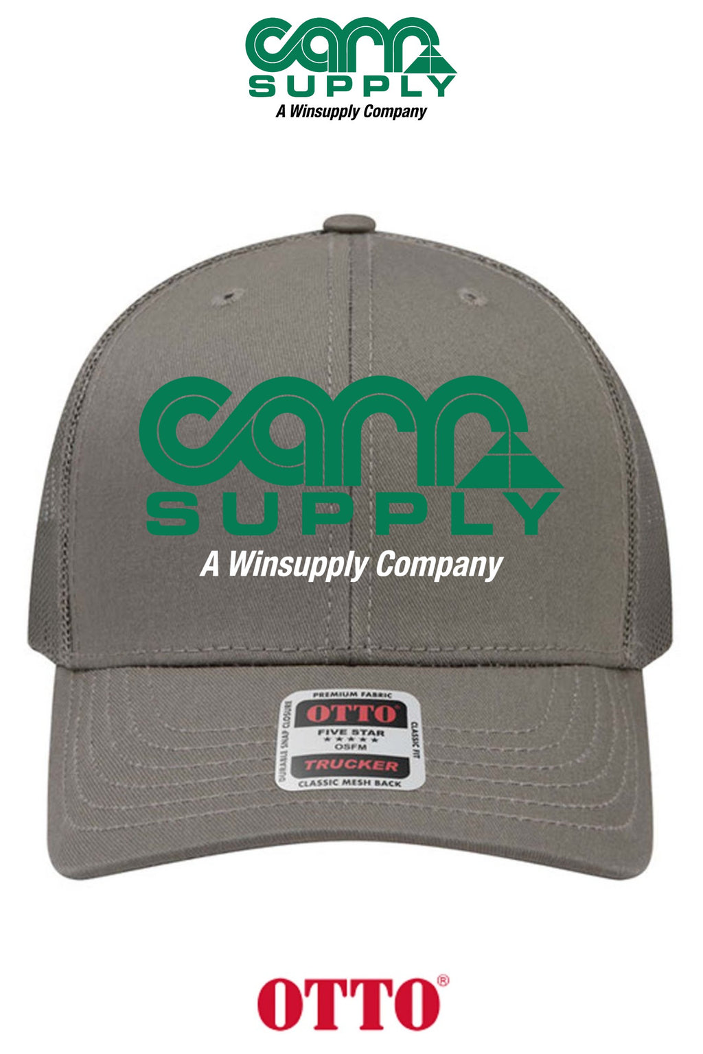 **BULK BUY SPECIAL** OTTO CAP® 6 Panel Mid Profile Mesh Back Trucker Hat - Carr Supply - Athens