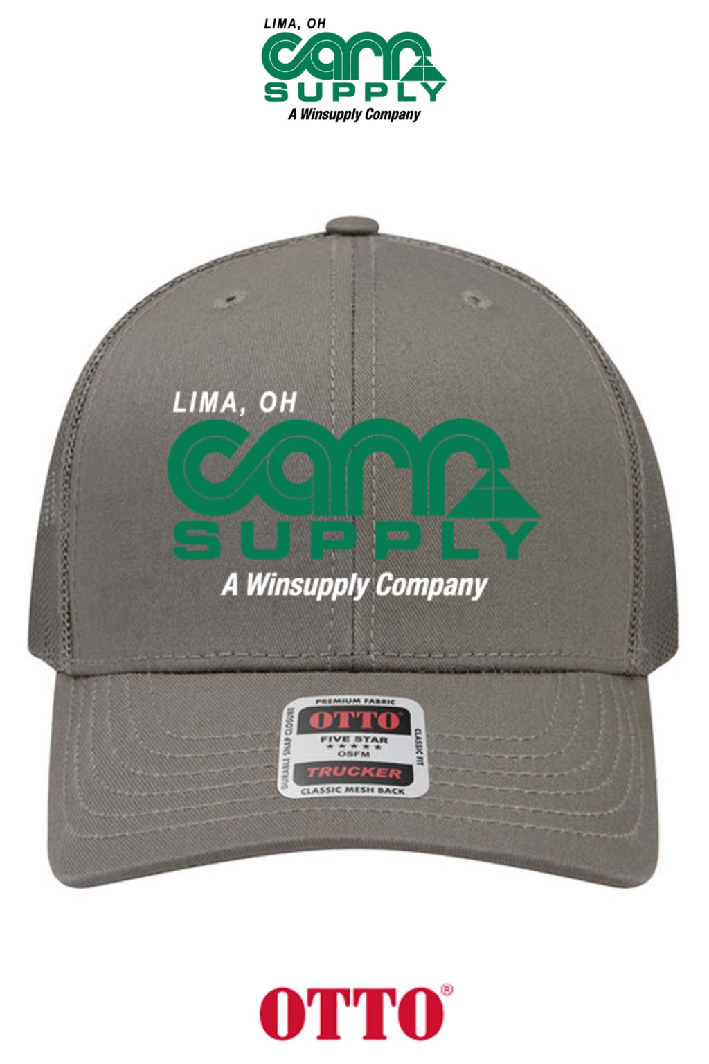 **BULK BUY SPECIAL** OTTO CAP® 6 Panel Mid Profile Mesh Back Trucker Hat - Carr Supply - Lima