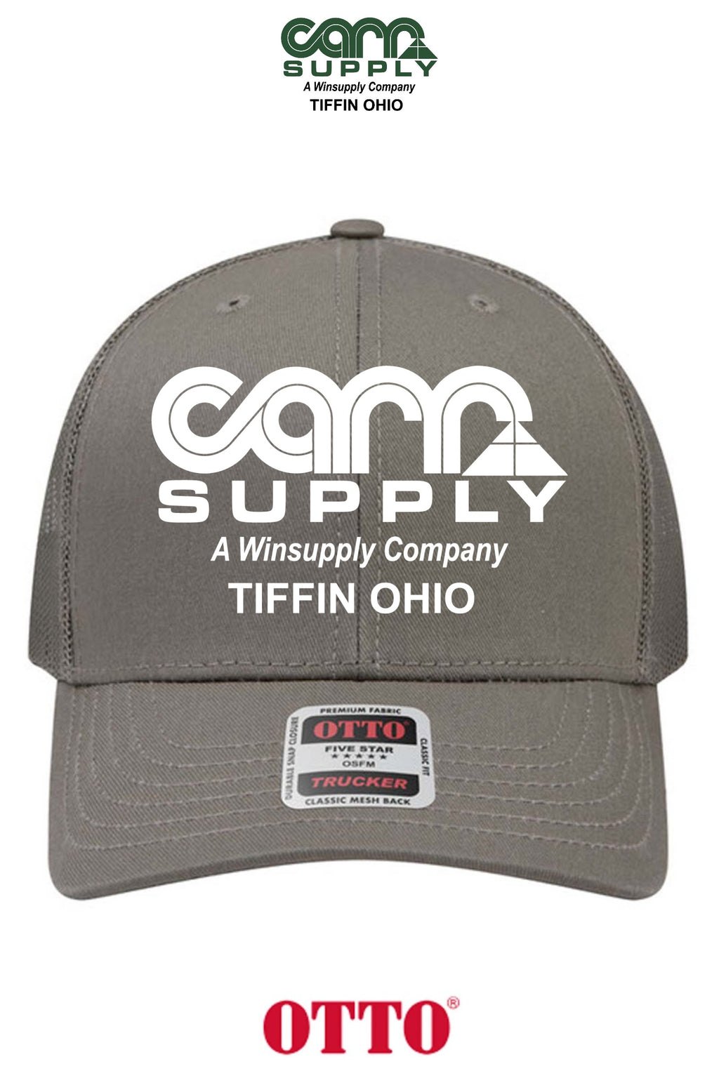 **BULK BUY SPECIAL** OTTO CAP® 6 Panel Mid Profile Mesh Back Trucker Hat - Carr Supply - Tiffin
