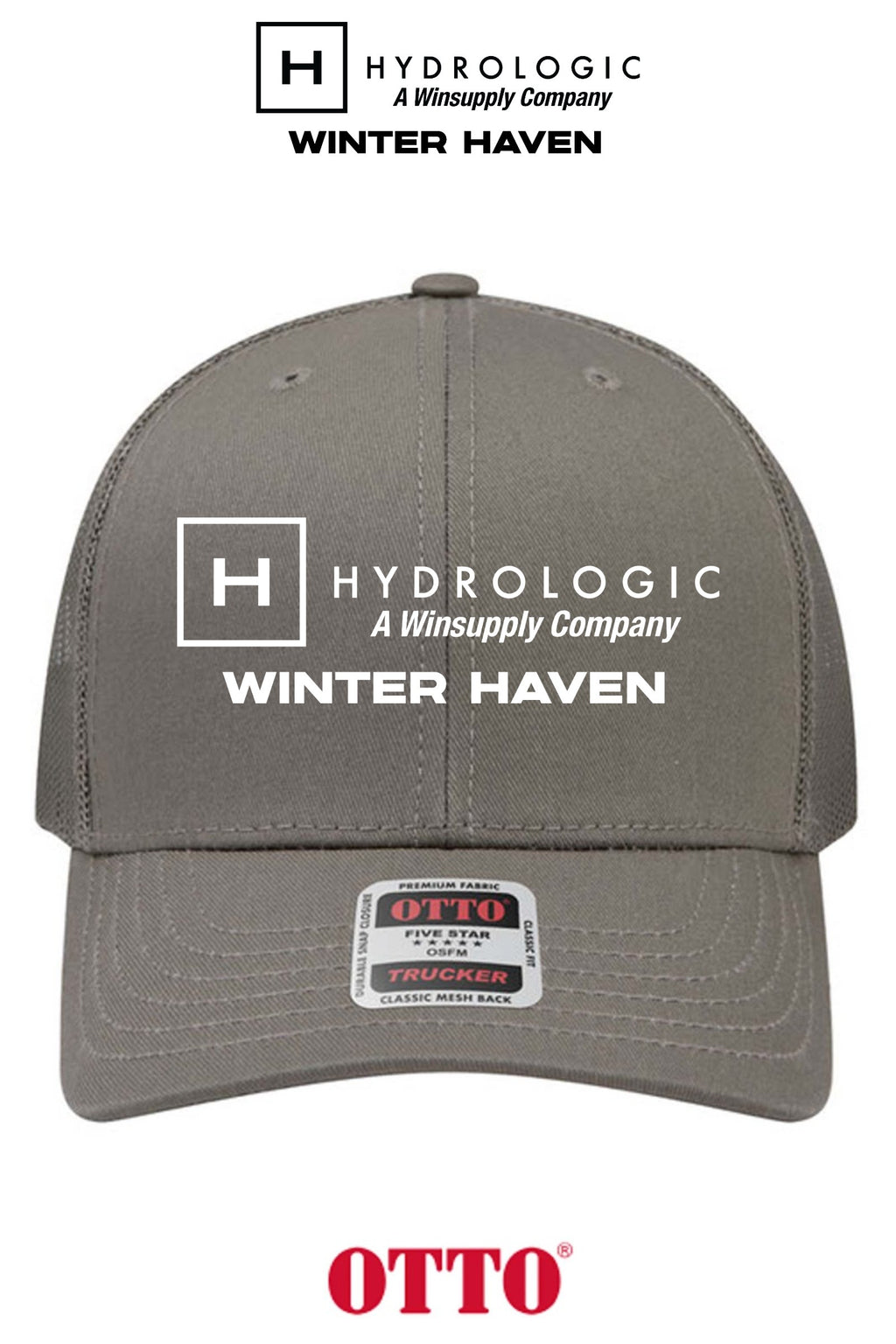 **BULK BUY SPECIAL** OTTO CAP® 6 Panel Mid Profile Mesh Back Trucker Hat - Winsupply of Winter Haven