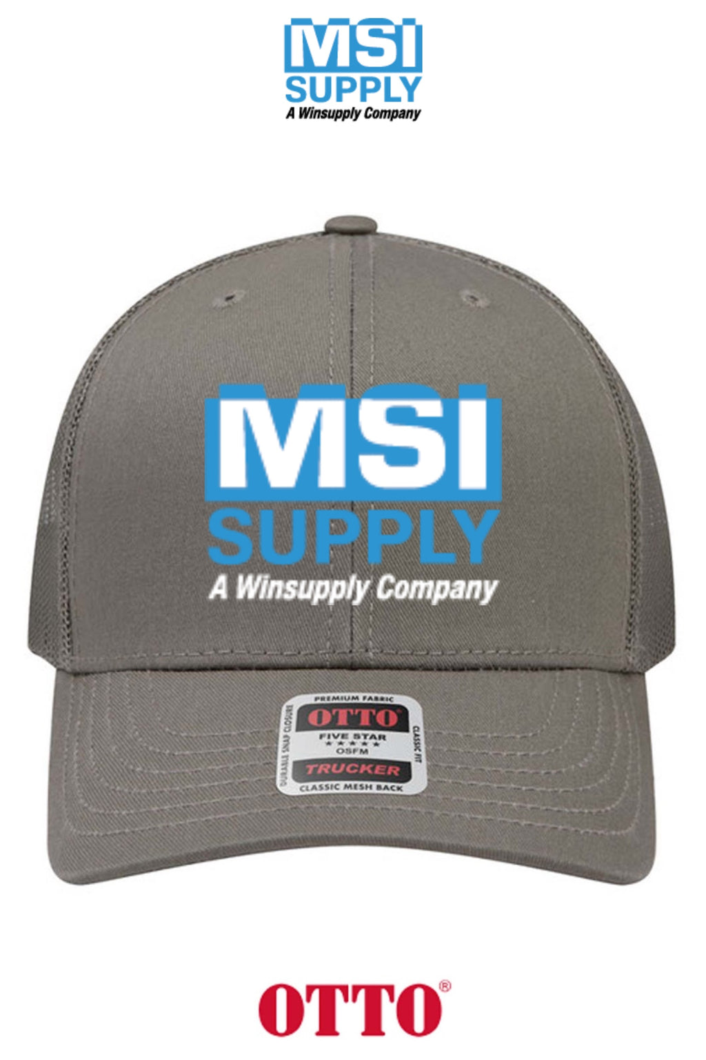 **BULK BUY SPECIAL** OTTO CAP® 6 Panel Mid Profile Mesh Back Trucker Hat - MSI Supply Houston