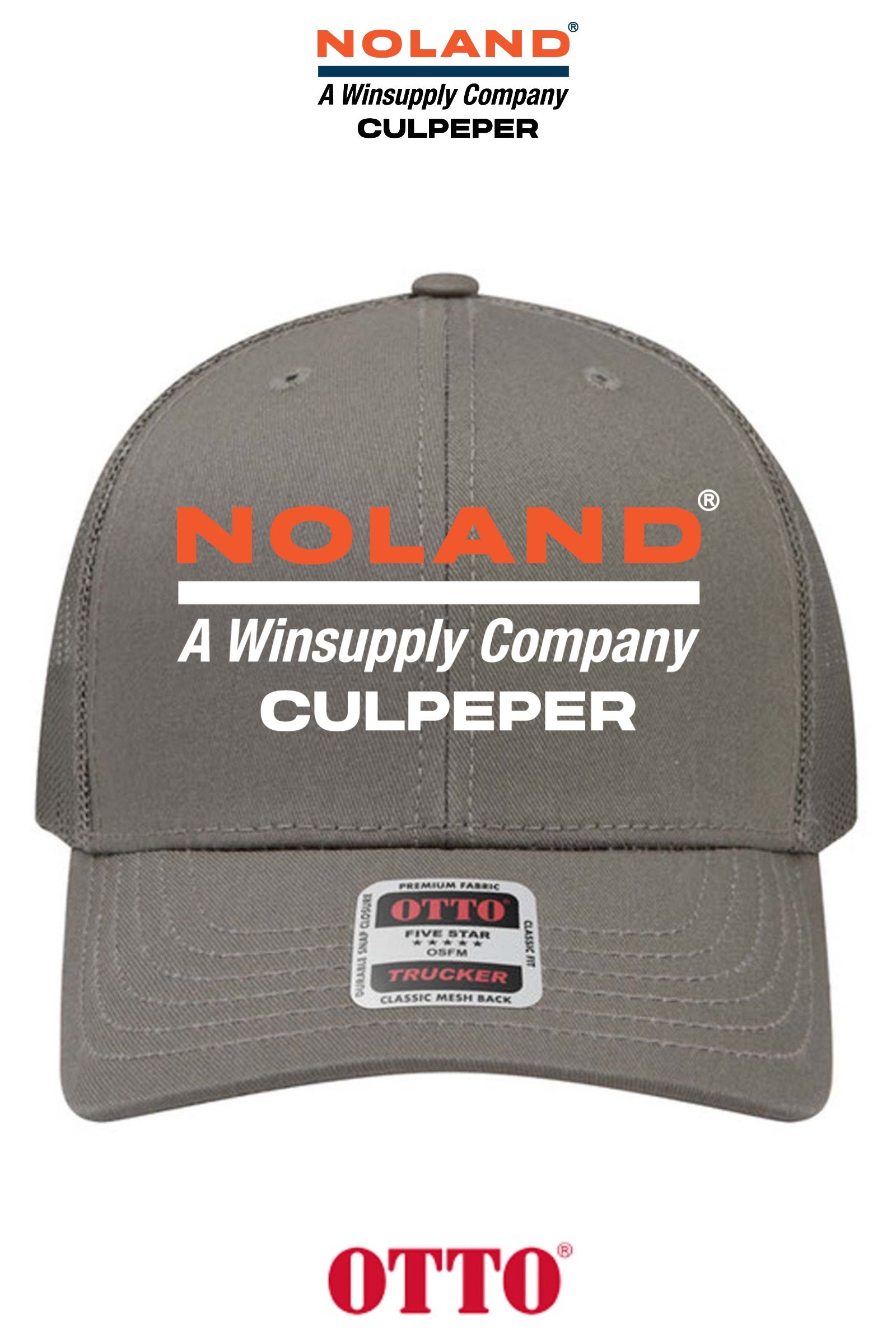 **BULK BUY SPECIAL** OTTO CAP® 6 Panel Mid Profile Mesh Back Trucker Hat - Culpeper Noland
