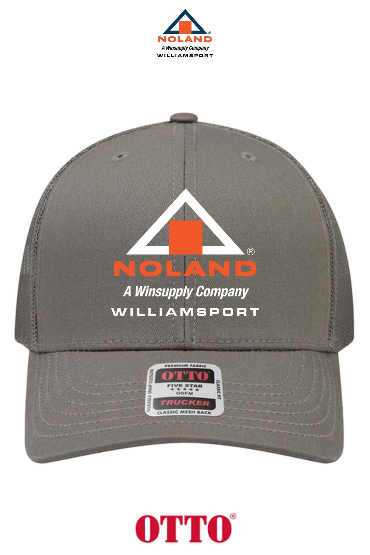**BULK BUY SPECIAL** OTTO CAP® 6 Panel Mid Profile Mesh Back Trucker Hat - Williamsport Noland