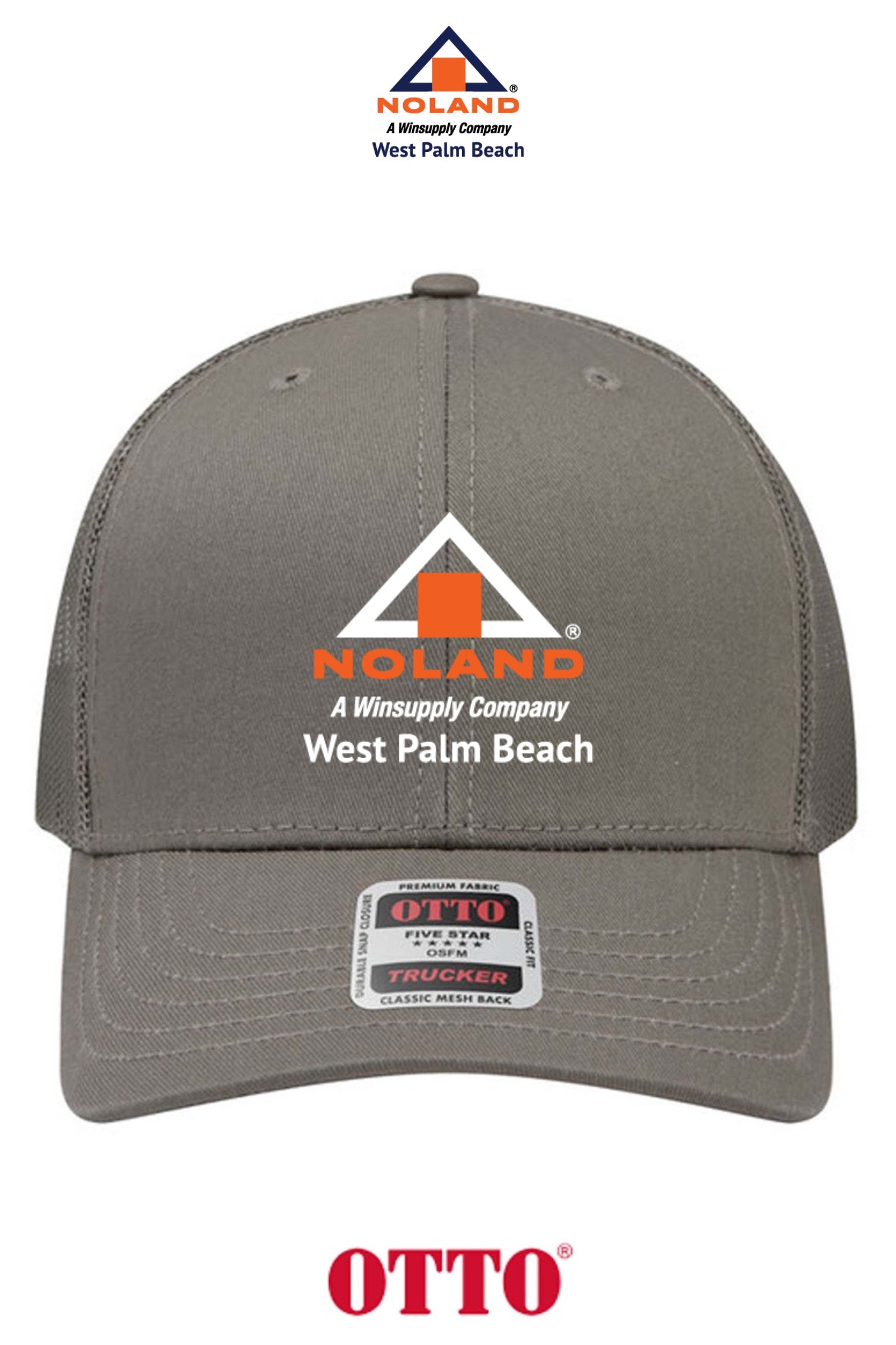 **BULK BUY SPECIAL** OTTO CAP® 6 Panel Mid Profile Mesh Back Trucker Hat - Noland West Palm Beach