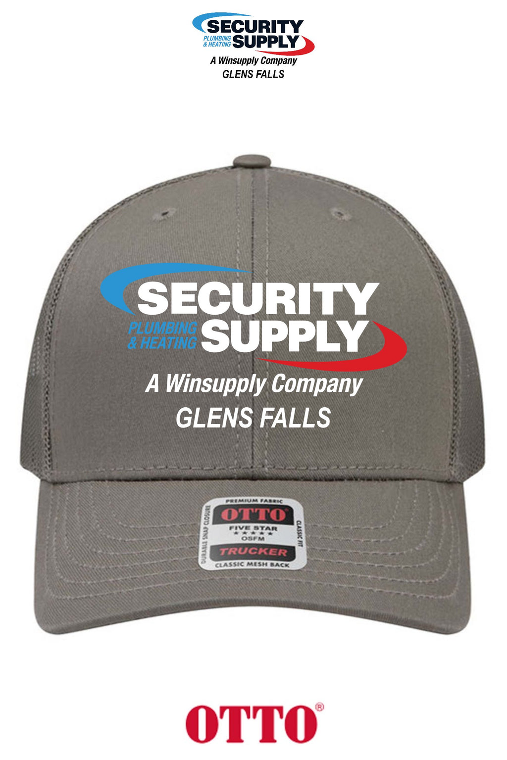 **BULK BUY SPECIAL** OTTO CAP® 6 Panel Mid Profile Mesh Back Trucker Hat - SPHS Glens Falls