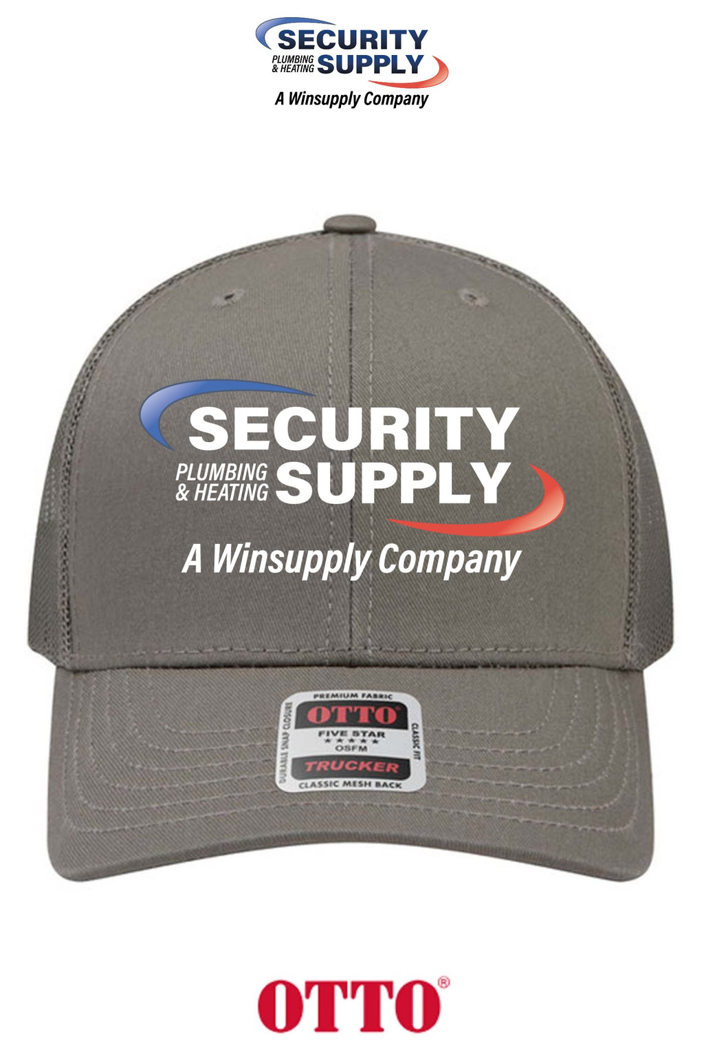 **BULK BUY SPECIAL** OTTO CAP® 6 Panel Mid Profile Mesh Back Trucker Hat - SPHS Watertown