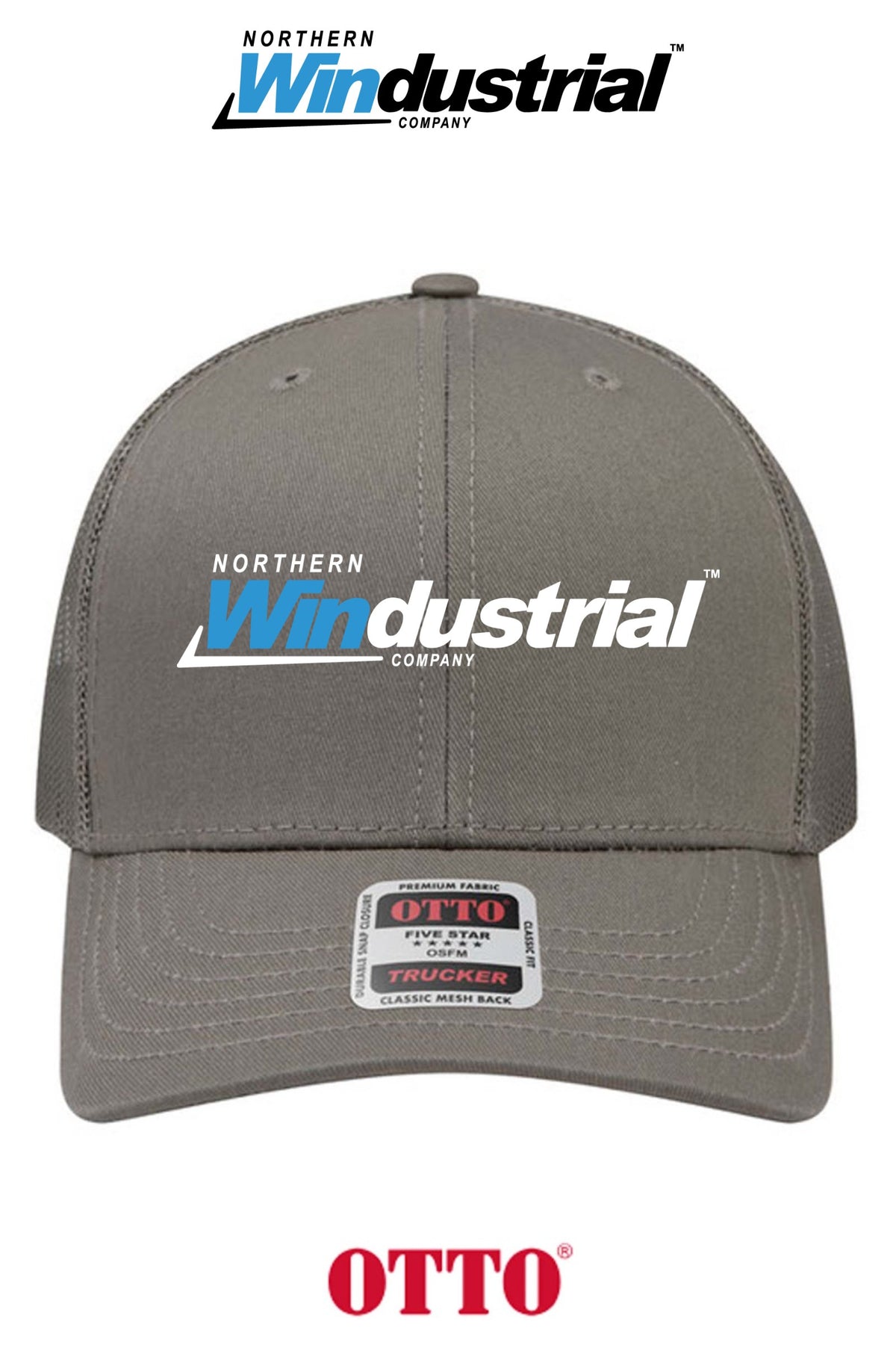 **BULK BUY SPECIAL** OTTO CAP® 6 Panel Mid Profile Mesh Back Trucker Hat - Northern Windustrial