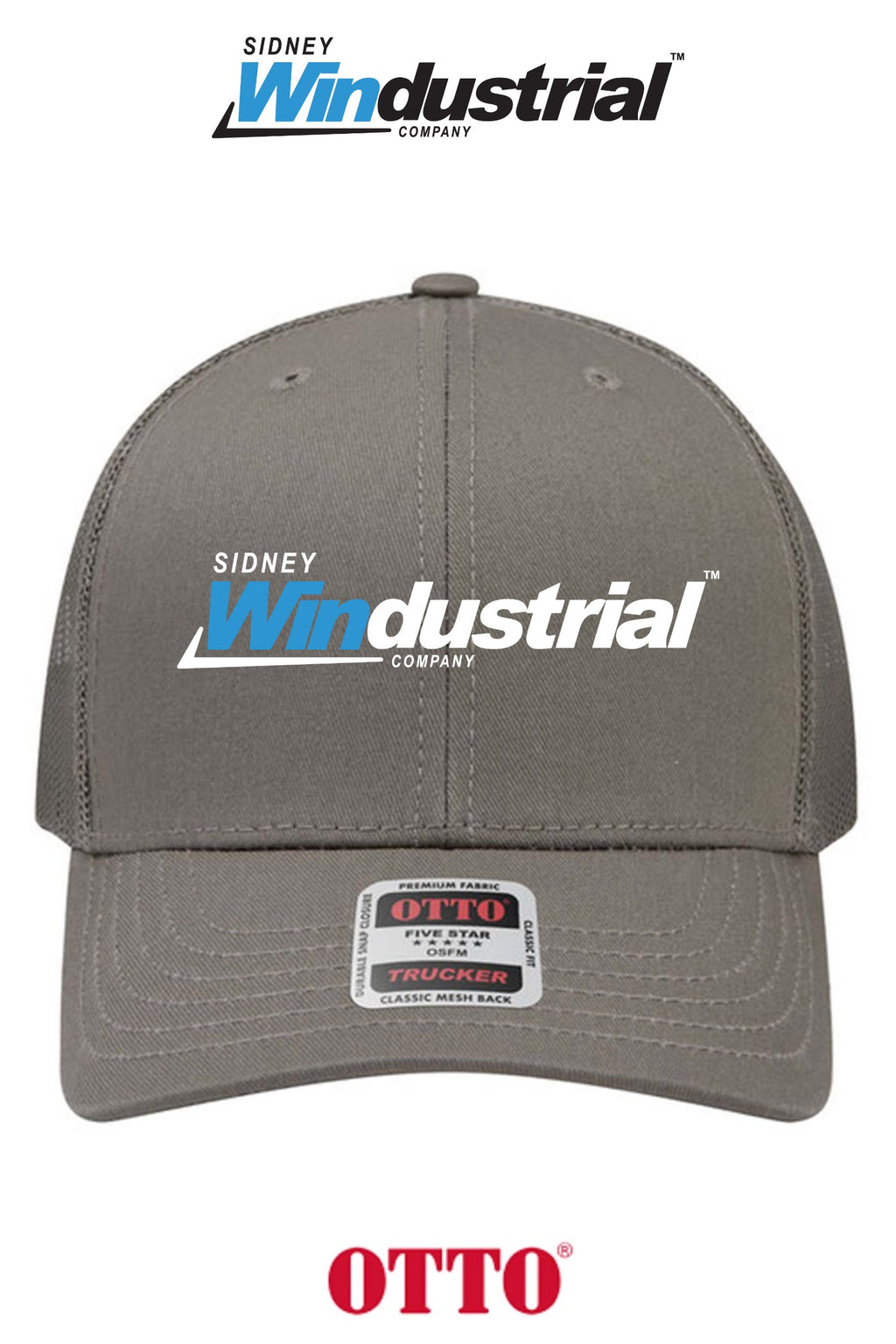 **BULK BUY SPECIAL** OTTO CAP® 6 Panel Mid Profile Mesh Back Trucker Hat - Sidney Windustrial