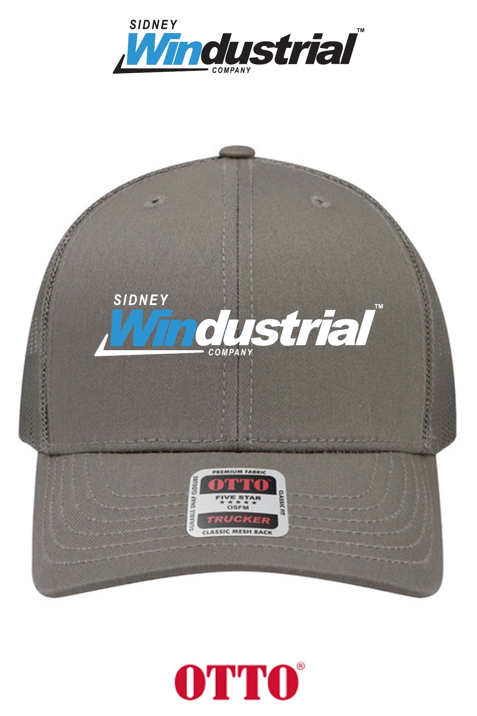 **BULK BUY SPECIAL** OTTO CAP® 6 Panel Mid Profile Mesh Back Trucker Hat - Sidney Windustrial