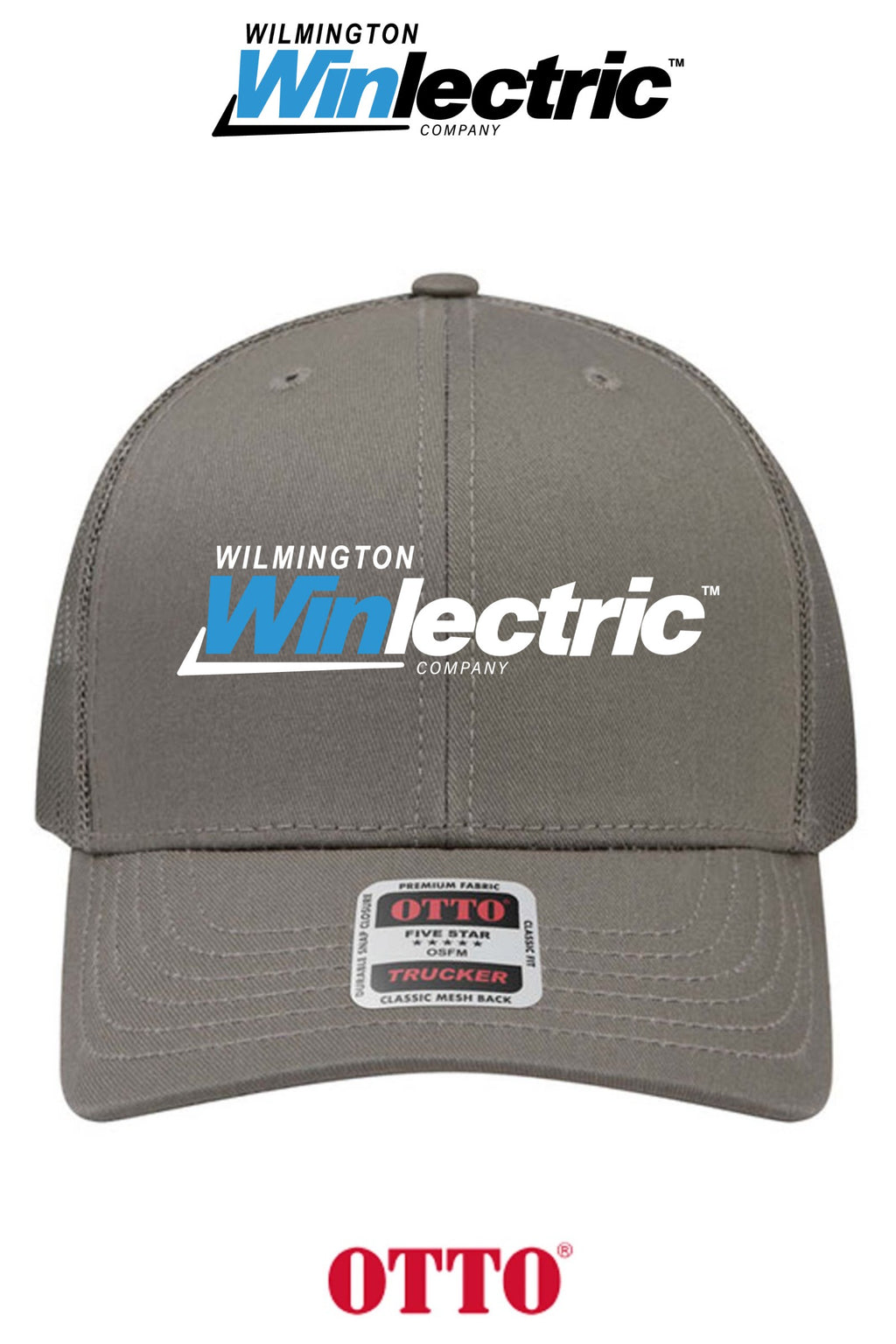 **BULK BUY SPECIAL** OTTO CAP® 6 Panel Mid Profile Mesh Back Trucker Hat - Wilmington Winlectric