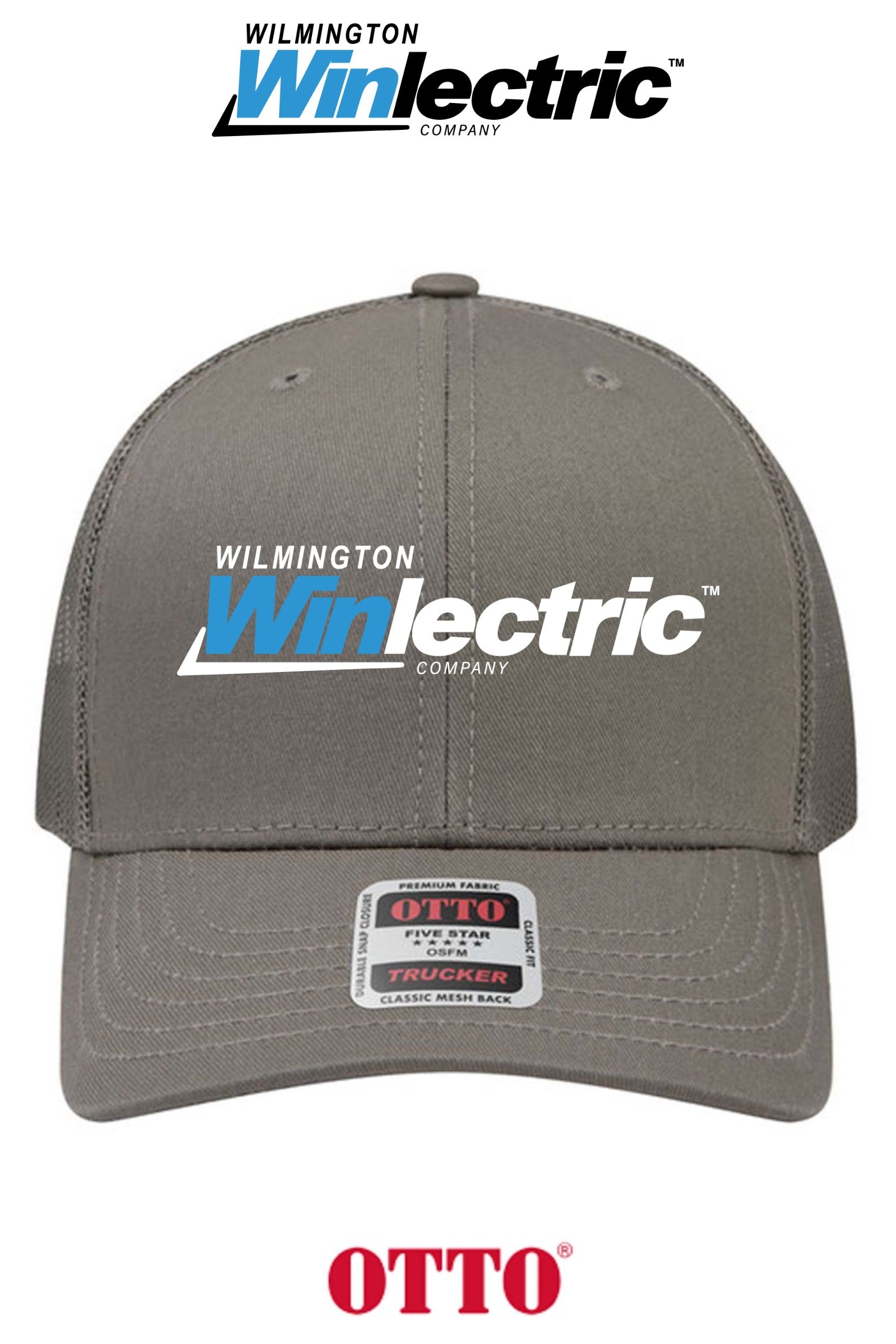 **BULK BUY SPECIAL** OTTO CAP® 6 Panel Mid Profile Mesh Back Trucker Hat - Wilmington Winlectric