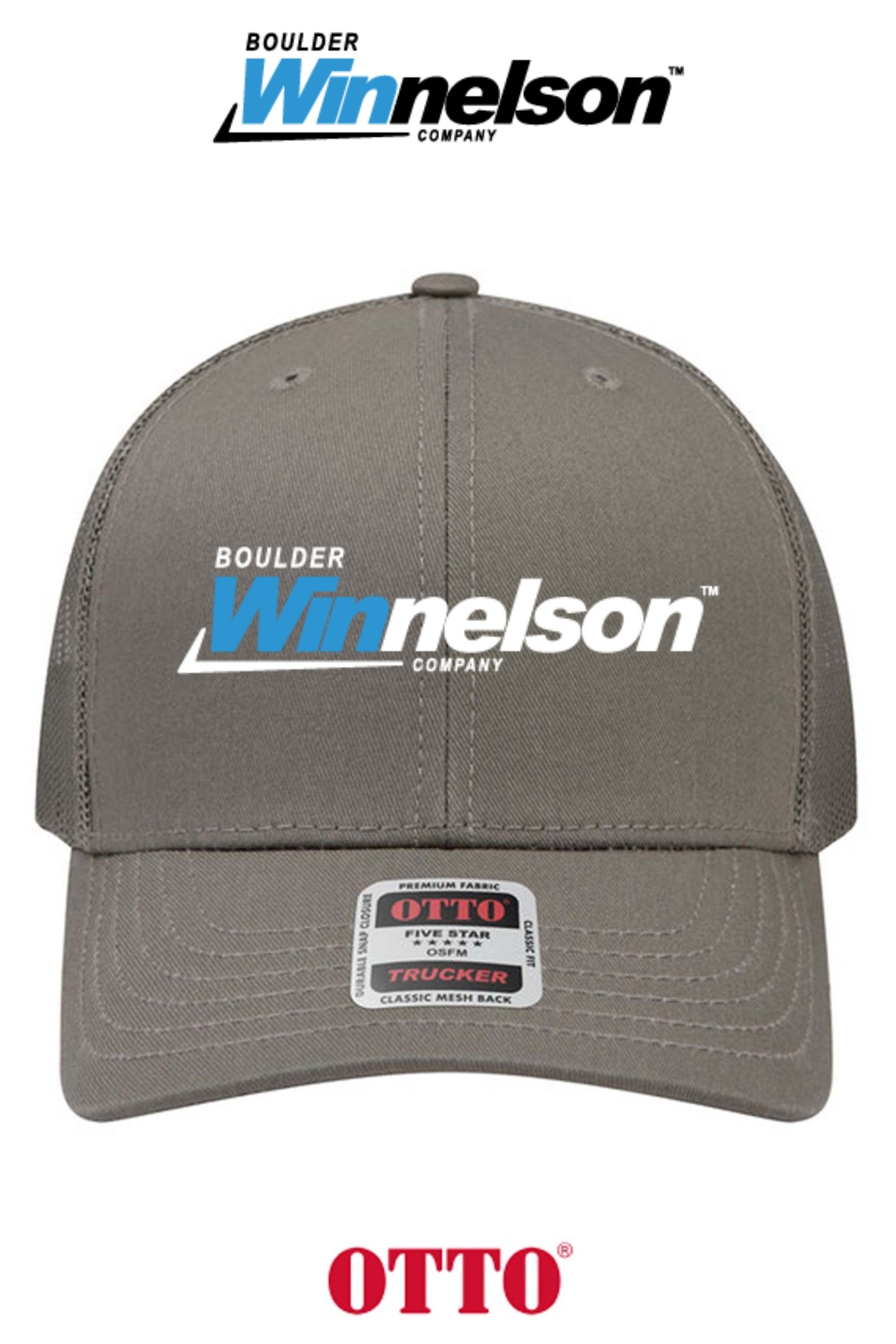 **BULK BUY SPECIAL** OTTO CAP® 6 Panel Mid Profile Mesh Back Trucker Hat - Boulder Winnelson