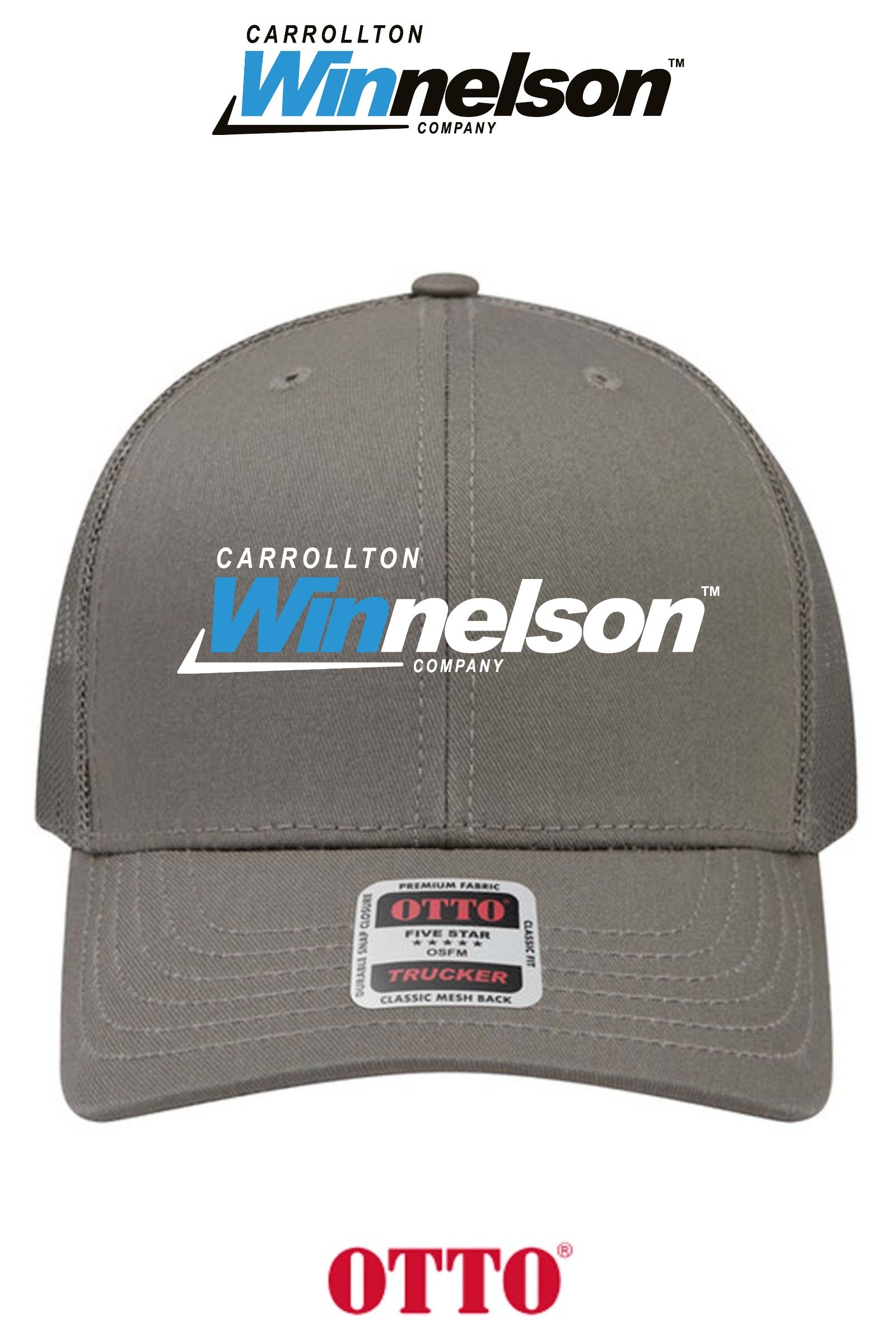 **BULK BUY SPECIAL** OTTO CAP® 6 Panel Mid Profile Mesh Back Trucker Hat - Carrollton Winnelson