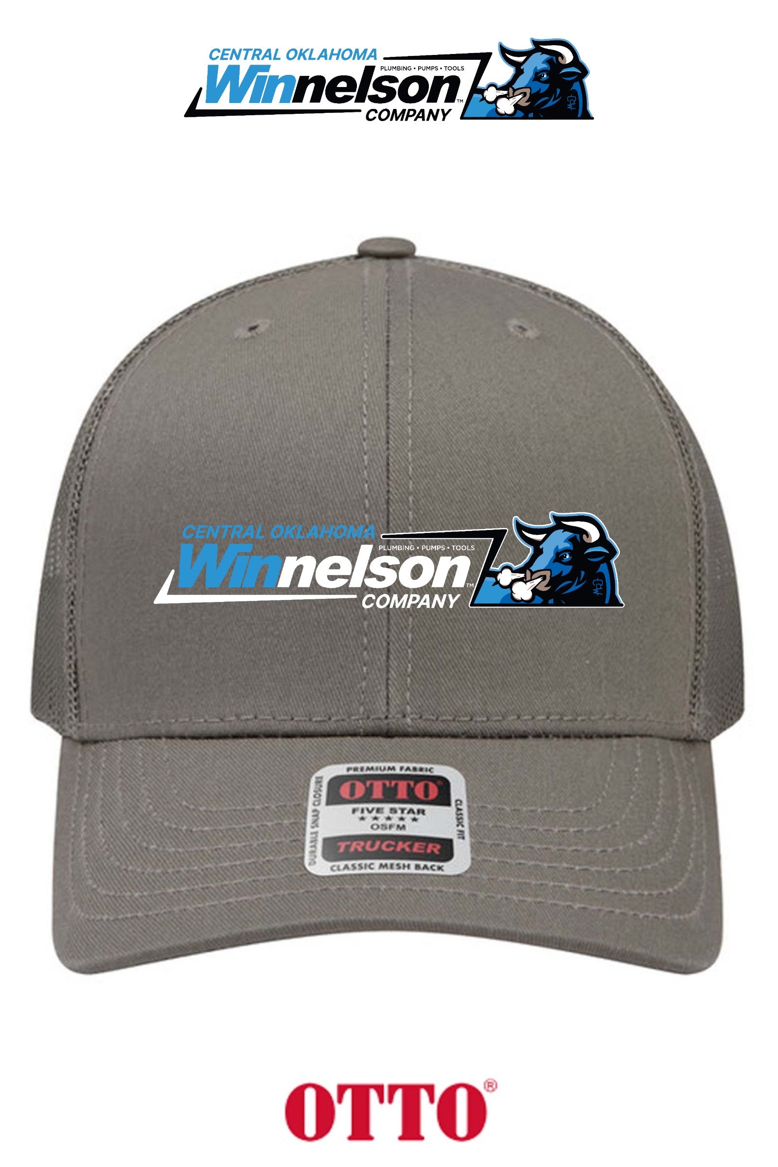 **BULK BUY SPECIAL** OTTO CAP® 6 Panel Mid Profile Mesh Back Trucker Hat - Winnelson Central Oklahoma