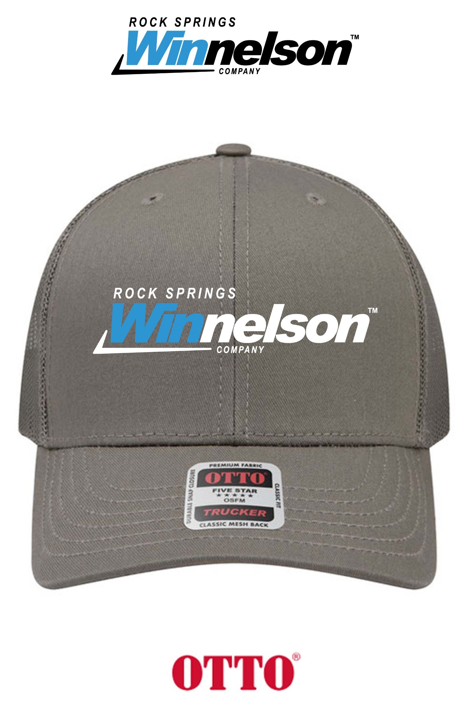 **BULK BUY SPECIAL** OTTO CAP® 6 Panel Mid Profile Mesh Back Trucker Hat - Rock Springs Winnelson