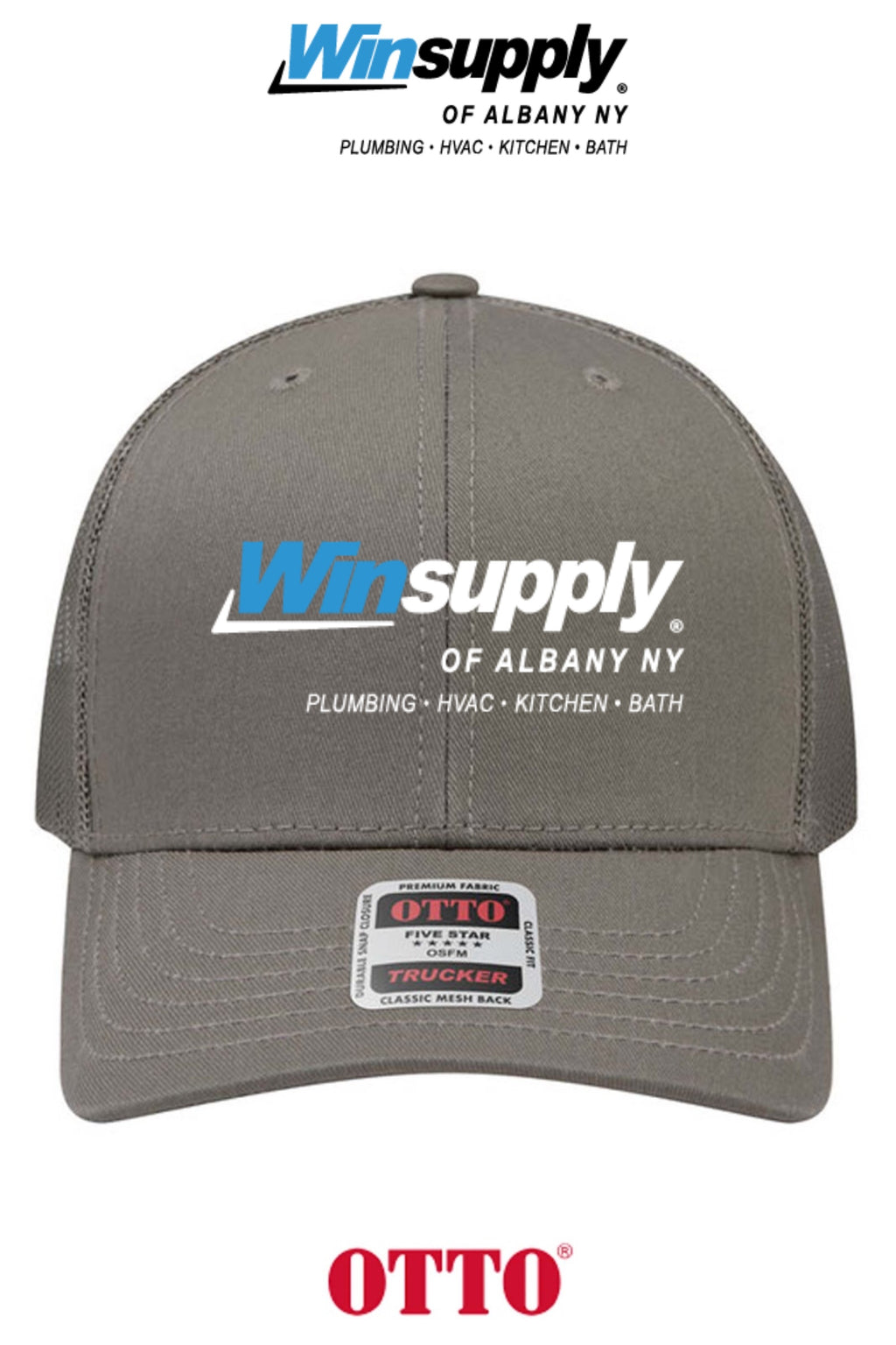 **BULK BUY SPECIAL** OTTO CAP® 6 Panel Mid Profile Mesh Back Trucker Hat - Winsupply of Albany NY