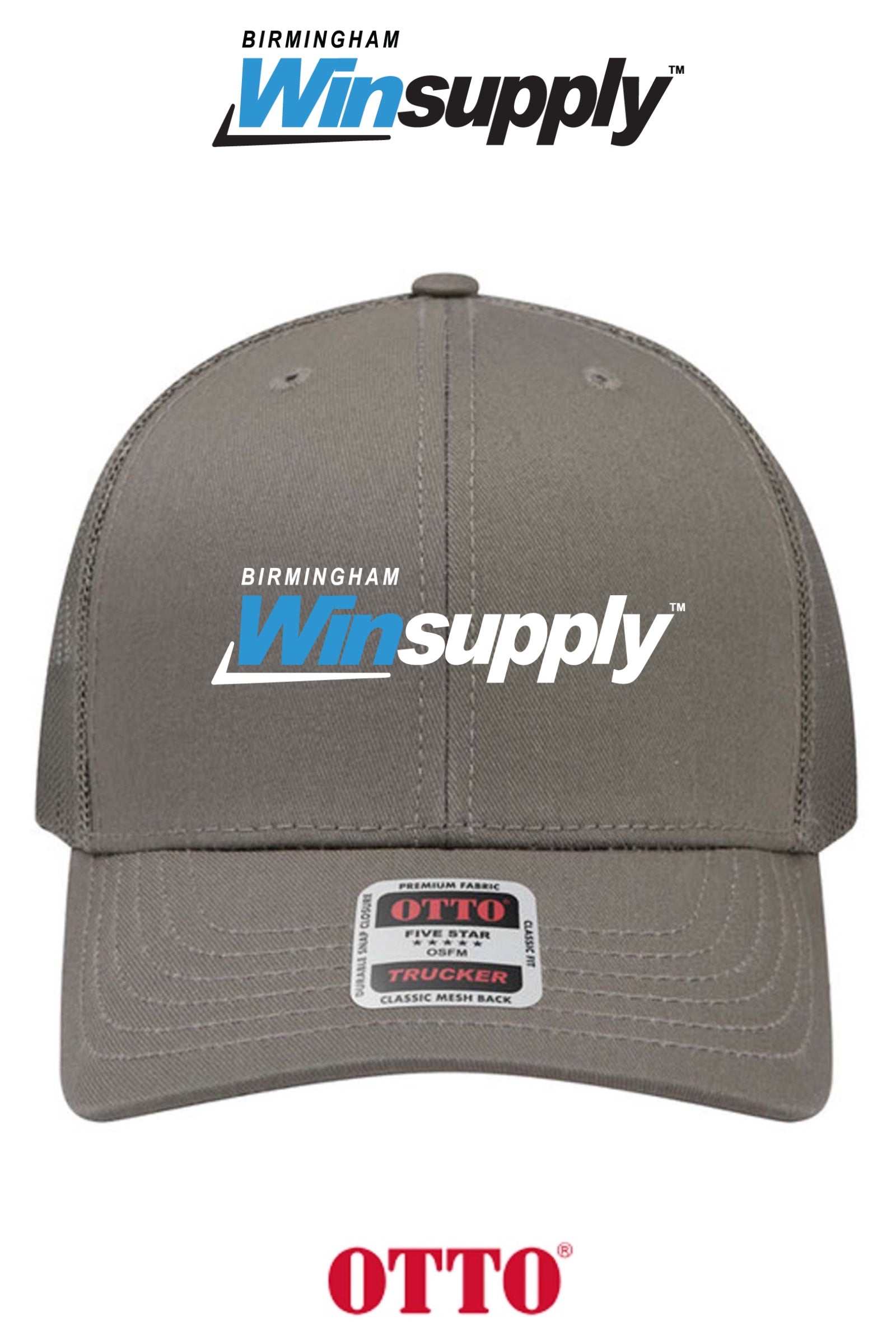 **BULK BUY SPECIAL** OTTO CAP® 6 Panel Mid Profile Mesh Back Trucker Hat - Birmingham Winsupply