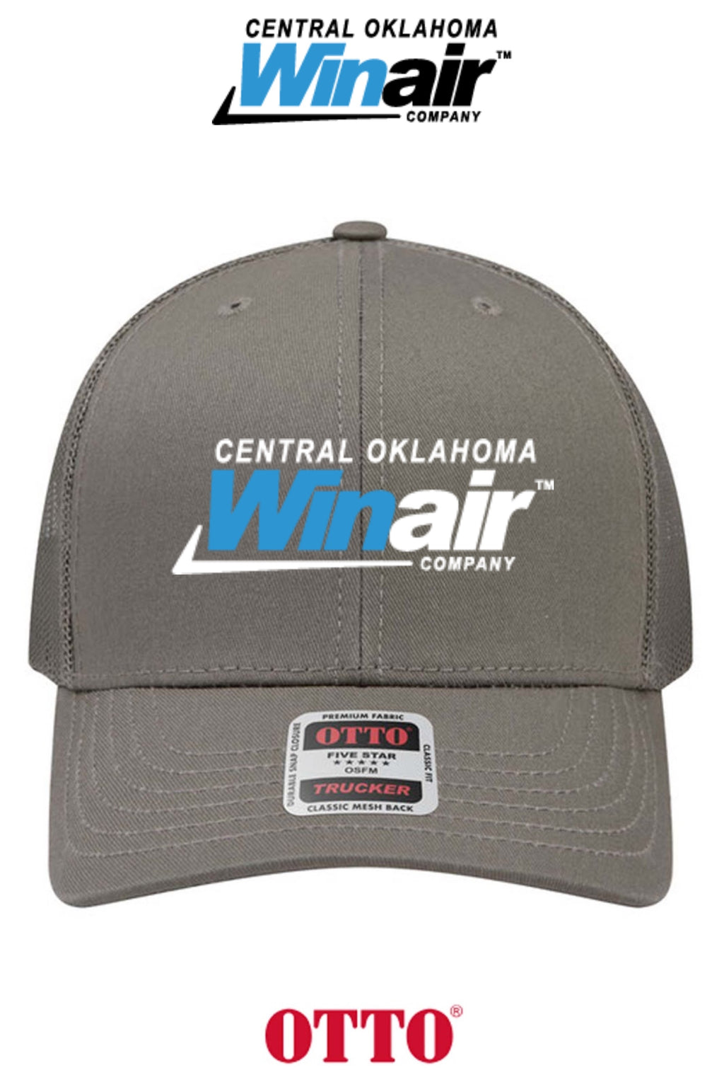 **BULK BUY SPECIAL** OTTO CAP® 6 Panel Mid Profile Mesh Back Trucker Hat - Central Oklahoma Winair