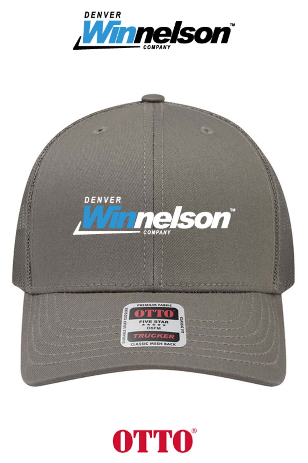 **BULK BUY SPECIAL** OTTO CAP® 6 Panel Mid Profile Mesh Back Trucker Hat - Denver Winnelson