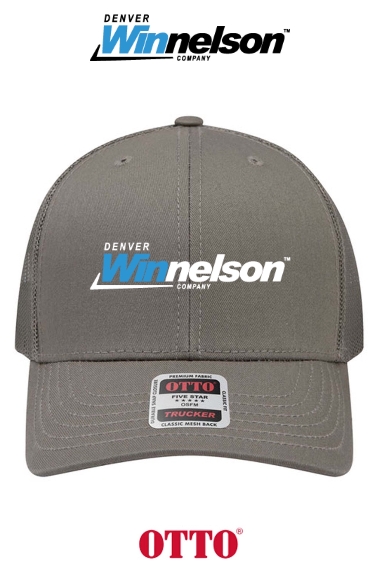 **BULK BUY SPECIAL** OTTO CAP® 6 Panel Mid Profile Mesh Back Trucker Hat - Denver Winnelson