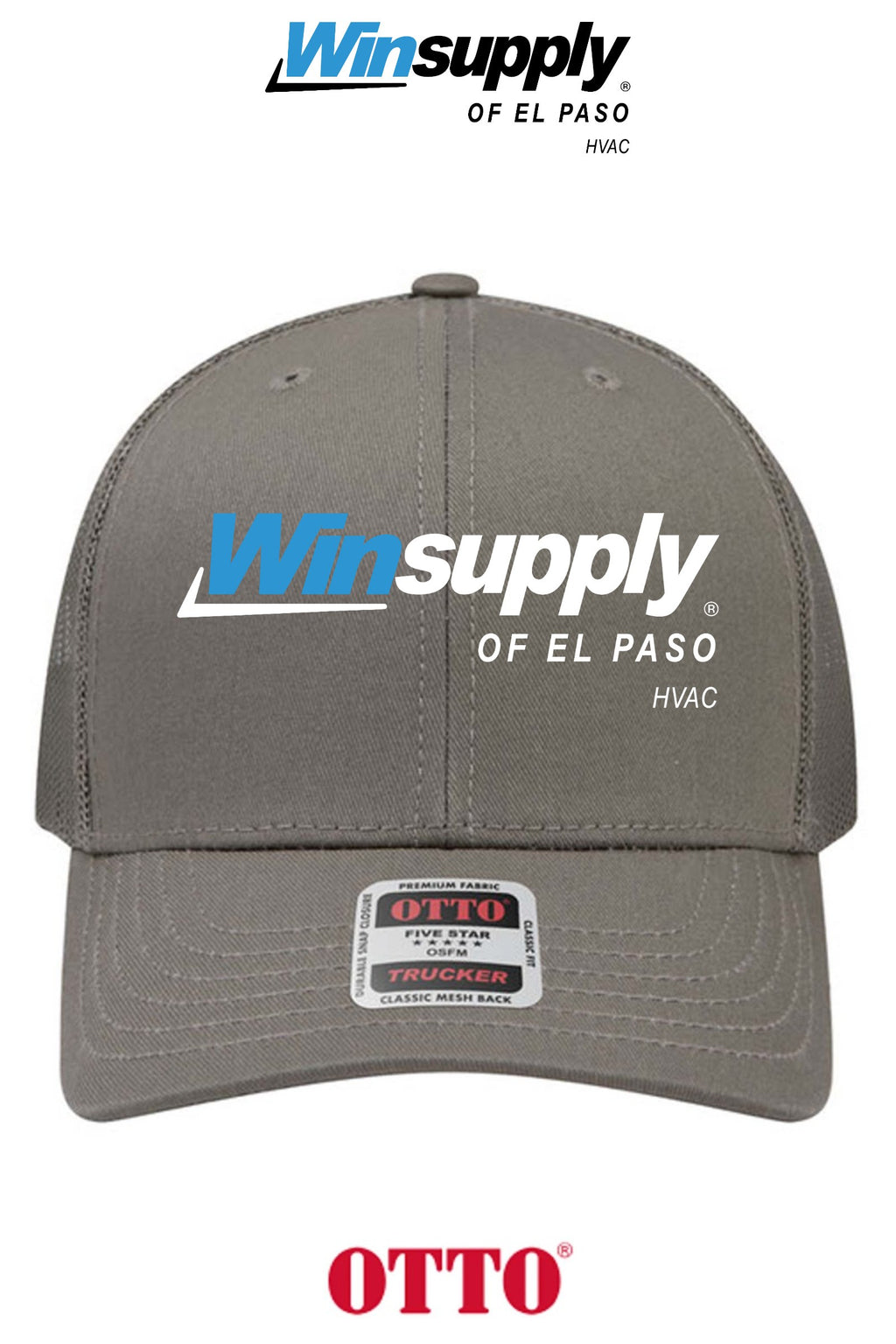 **BULK BUY SPECIAL** OTTO CAP® 6 Panel Mid Profile Mesh Back Trucker Hat - Winsupply of El Paso