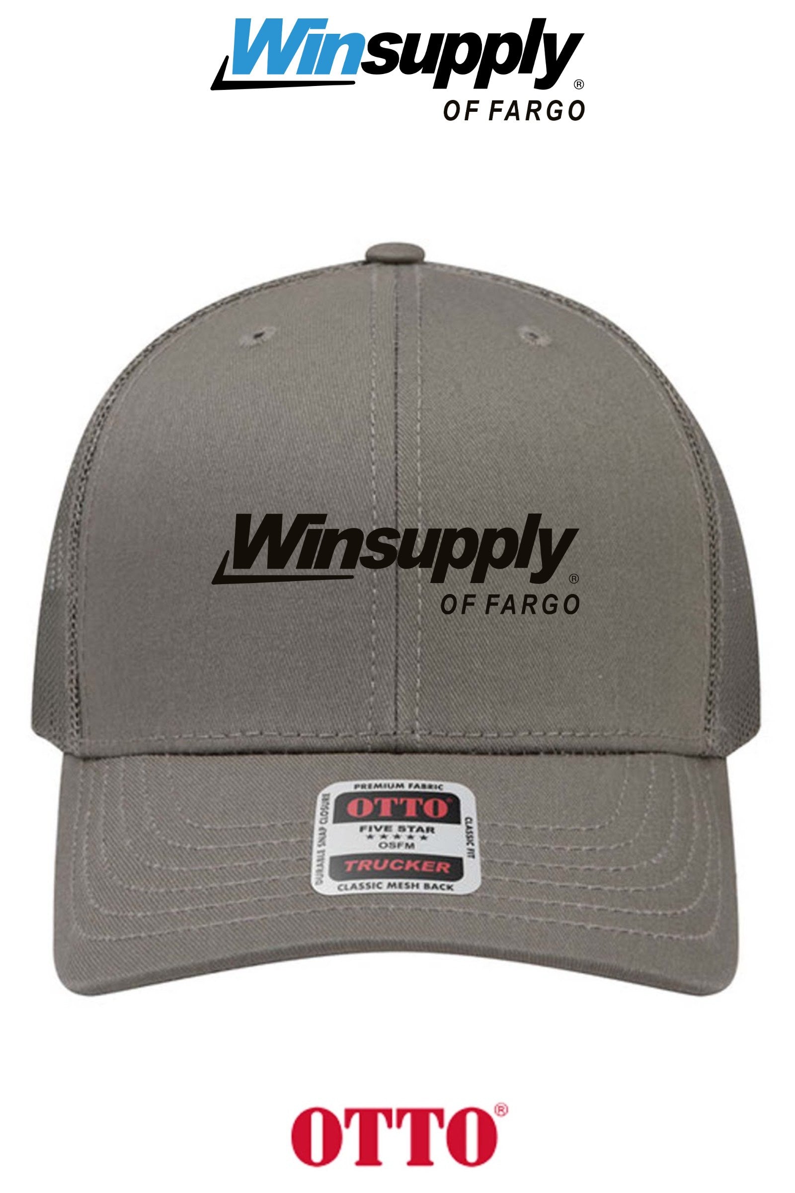 **BULK BUY SPECIAL** OTTO CAP® 6 Panel Mid Profile Mesh Back Trucker Hat - Winsupply of Fargo