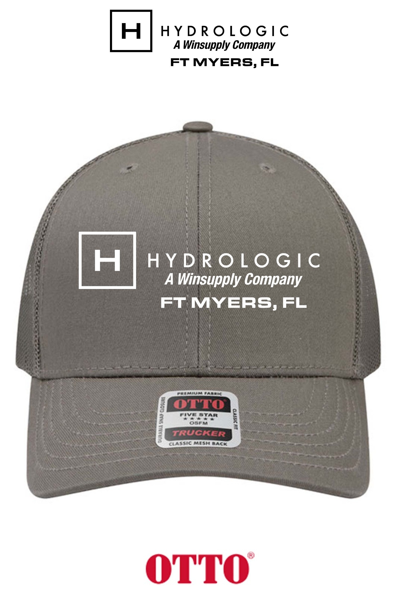 **BULK BUY SPECIAL** OTTO CAP® 6 Panel Mid Profile Mesh Back Trucker Hat - Winsupply Ft Myers FL Co.